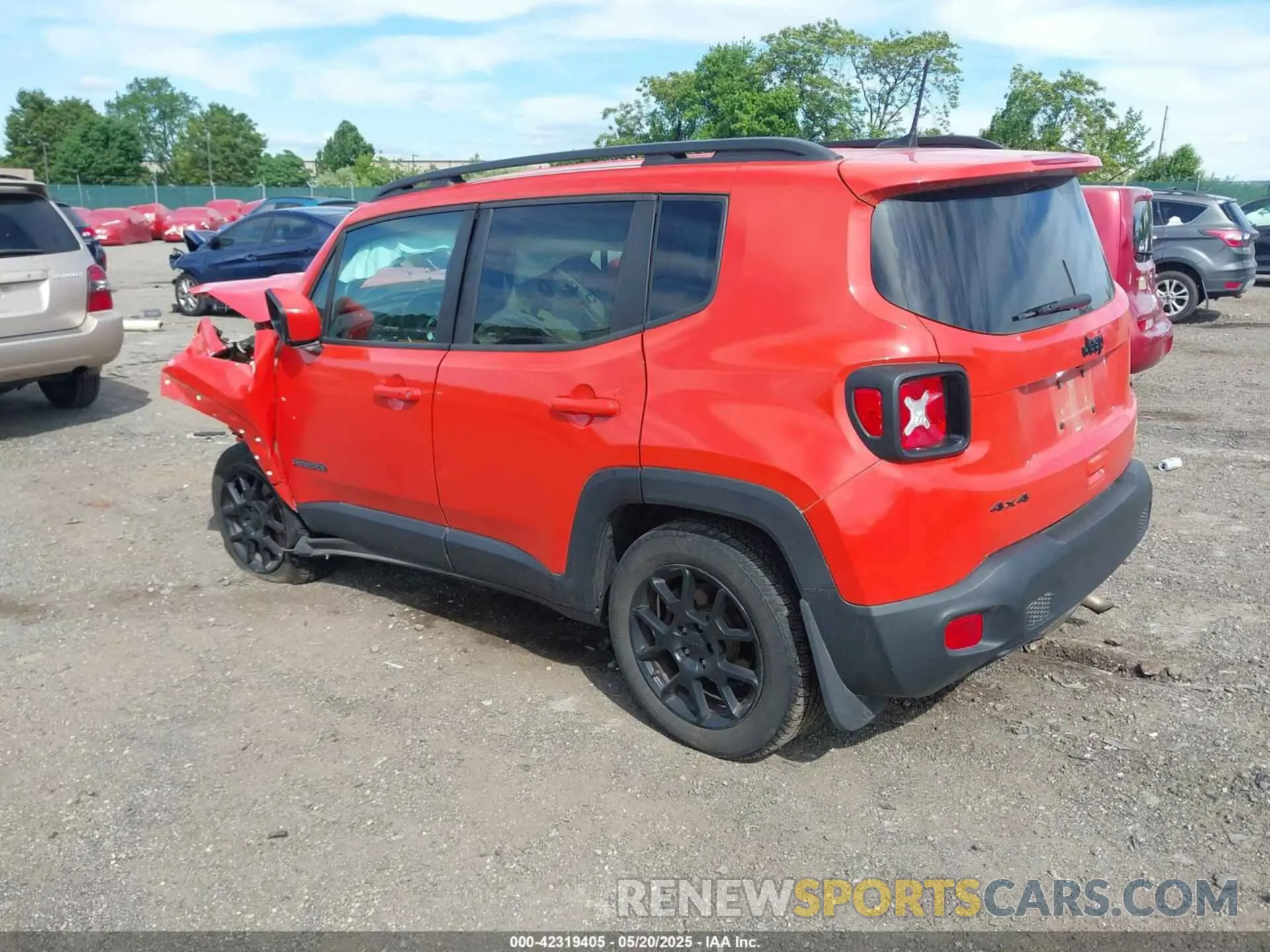 3 fotografías del automóvil dañado ZACNJBBB6LPL13871 JEEP RENEGADE 2020
