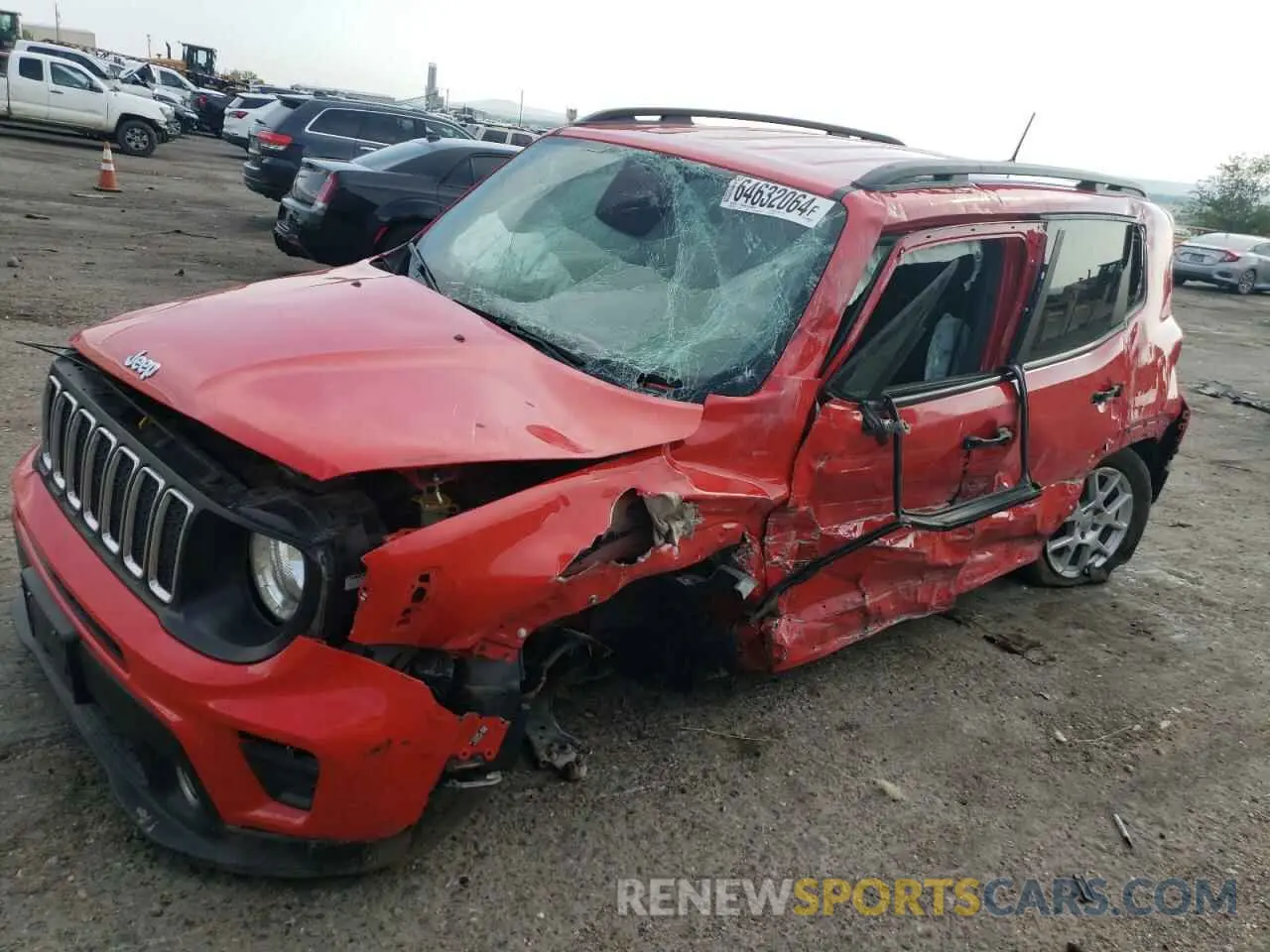 1 fotografías del automóvil dañado ZACNJBBB6LPL22876 JEEP RENEGADE 2020