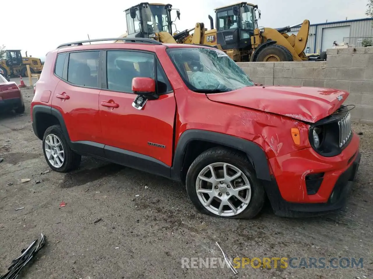 4 fotografías del automóvil dañado ZACNJBBB6LPL22876 JEEP RENEGADE 2020