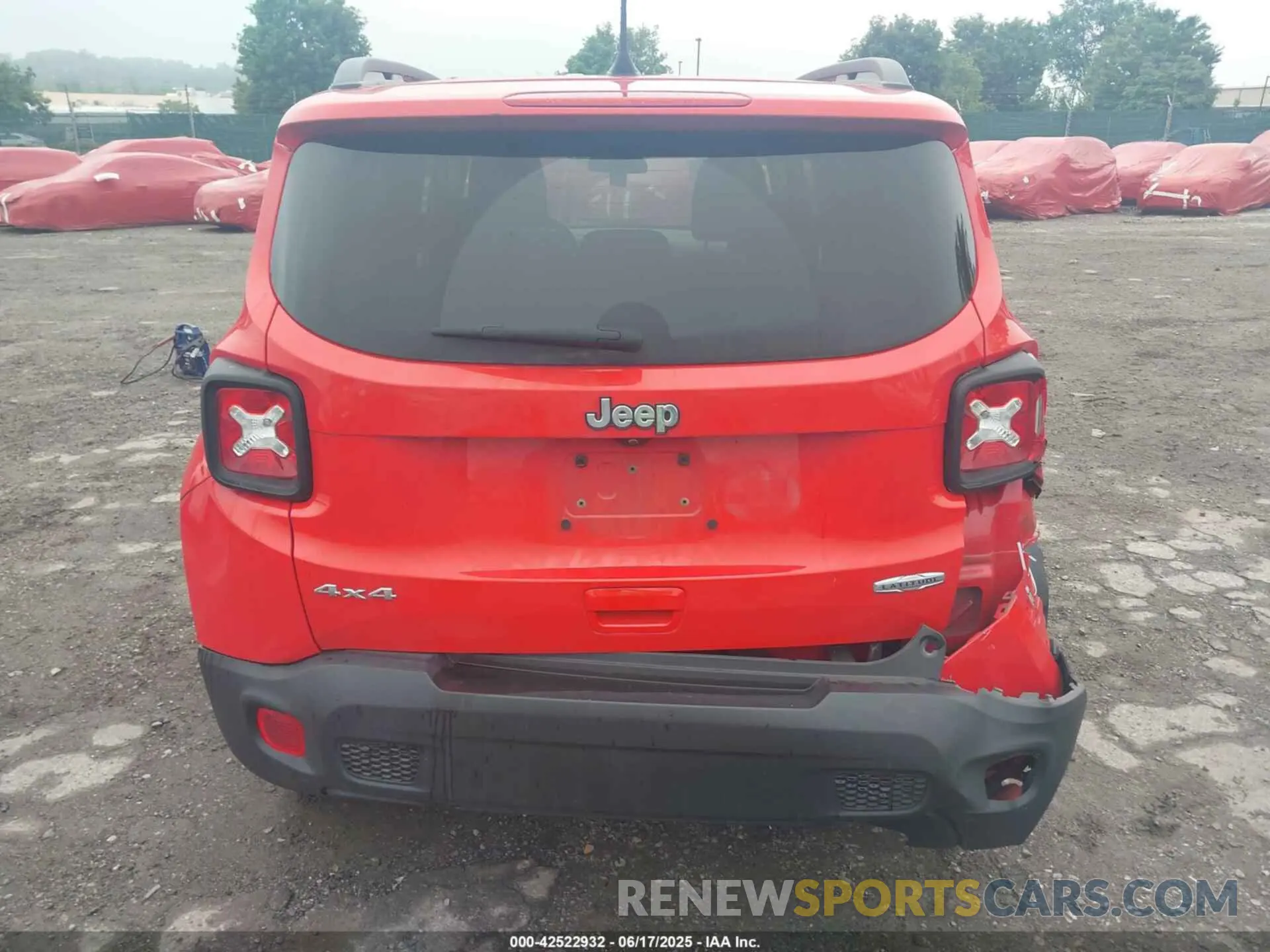 16 fotografías del automóvil dañado ZACNJBBB7LPL26547 JEEP RENEGADE 2020