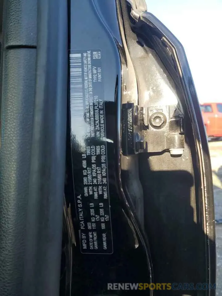 15 fotografías del automóvil dañado ZACNJBBB8LPL97210 JEEP RENEGADE 2020