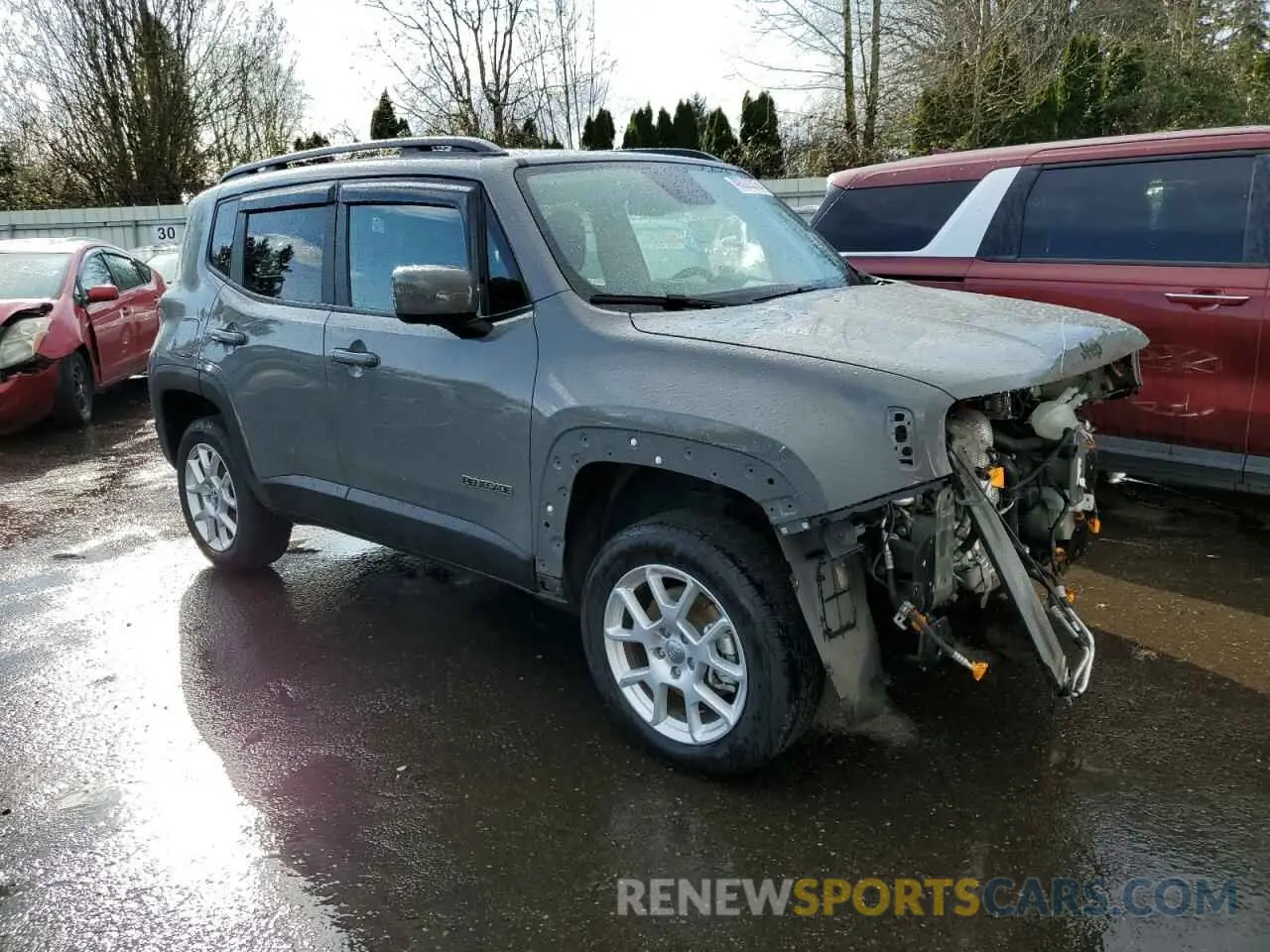 4 fotografías del automóvil dañado ZACNJBBB9LPL28896 JEEP RENEGADE 2020