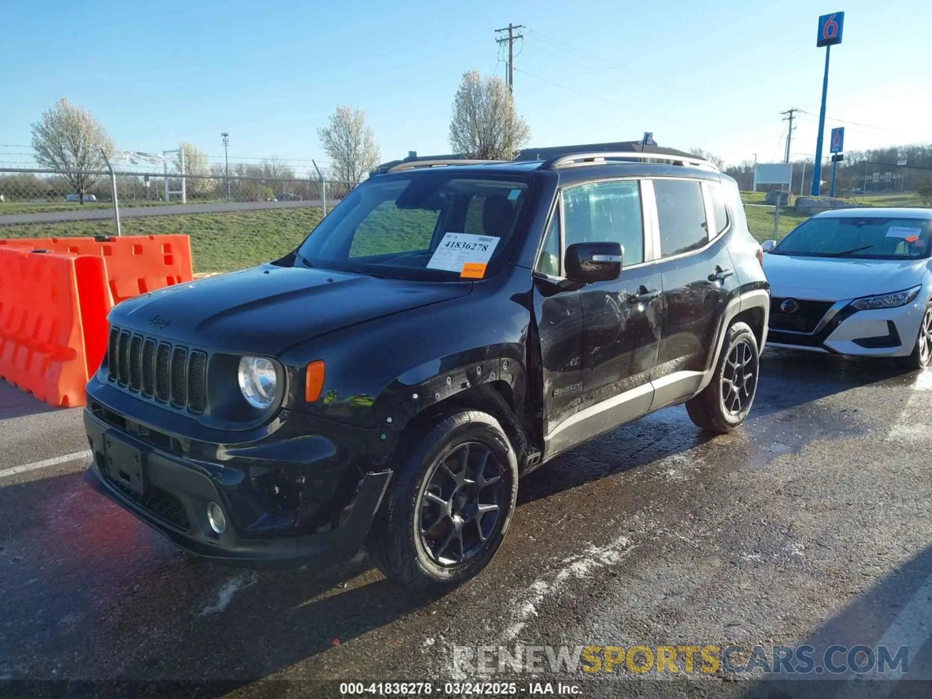 2 fotografías del automóvil dañado ZACNJBBB9LPL96907 JEEP RENEGADE 2020