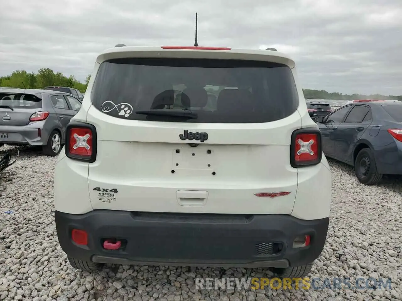 6 fotografías del automóvil dañado ZACNJBC11LPK98282 JEEP RENEGADE 2020