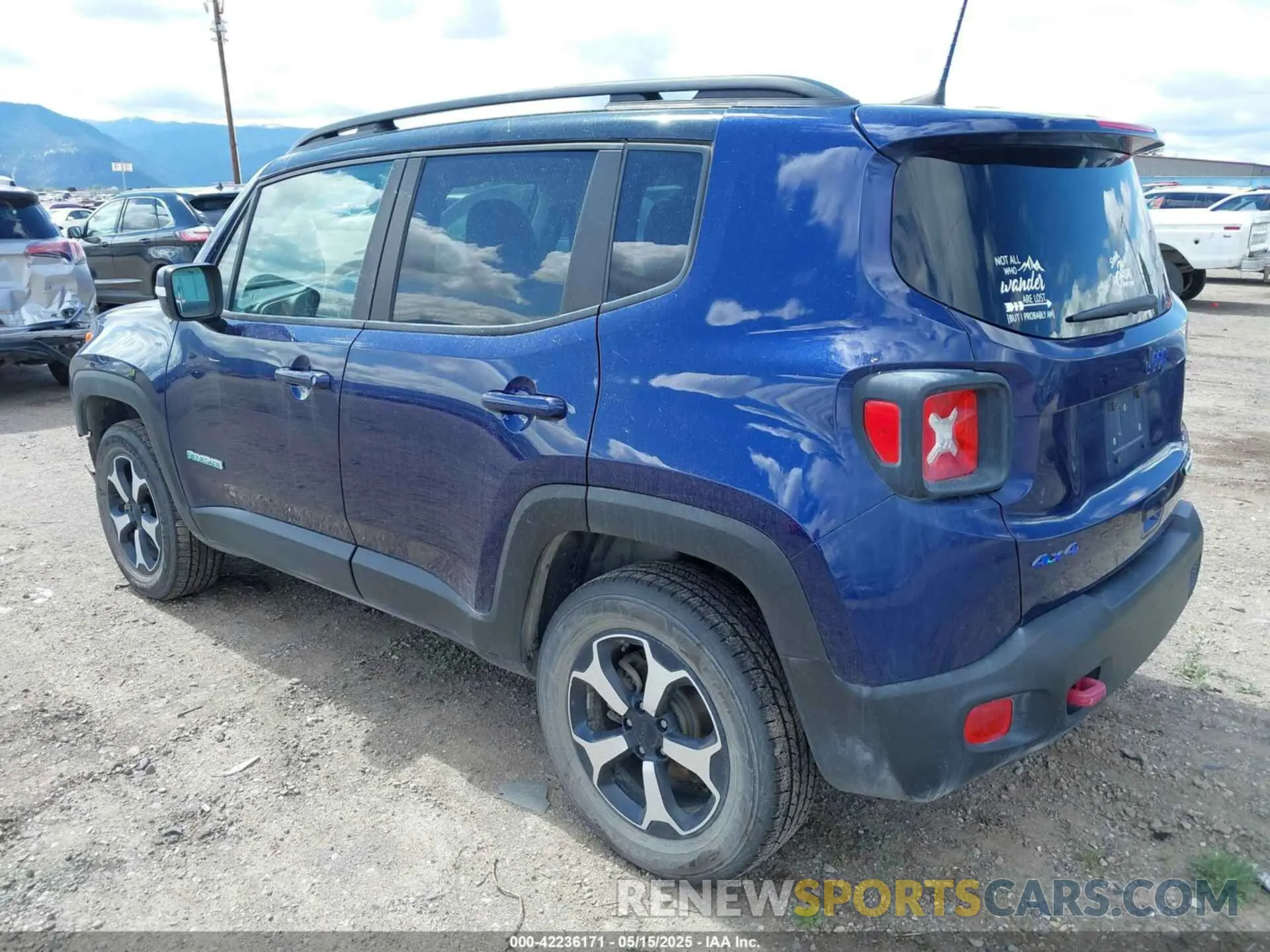 3 fotografías del automóvil dañado ZACNJBC16LPL78404 JEEP RENEGADE 2020