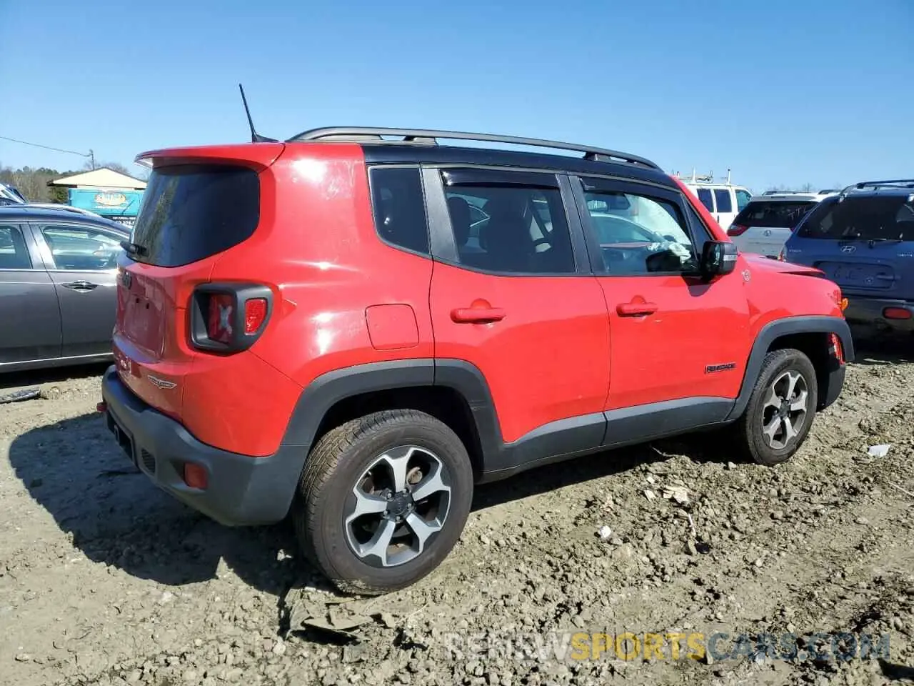 3 fotografías del automóvil dañado ZACNJBC18LPL14512 JEEP RENEGADE 2020