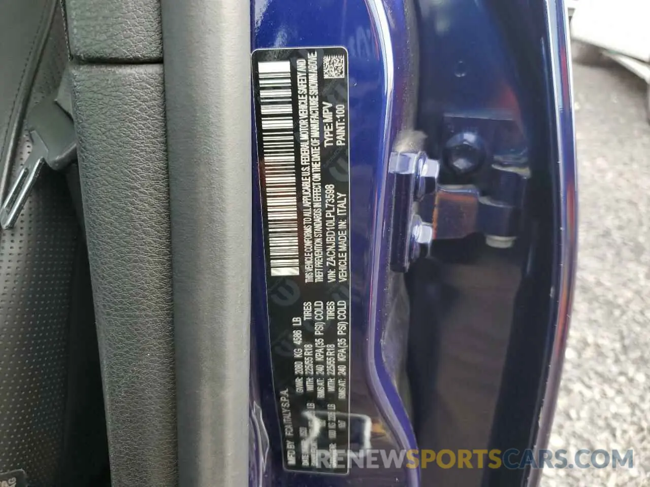 13 fotografías del automóvil dañado ZACNJBD10LPL73598 JEEP RENEGADE 2020