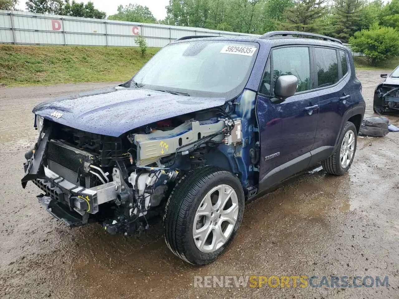 1 fotografías del automóvil dañado ZACNJBD18LPL82744 JEEP RENEGADE 2020