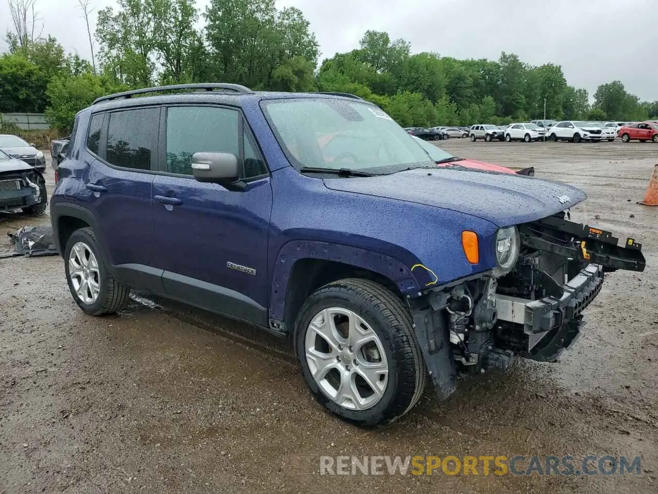 4 fotografías del automóvil dañado ZACNJBD18LPL82744 JEEP RENEGADE 2020