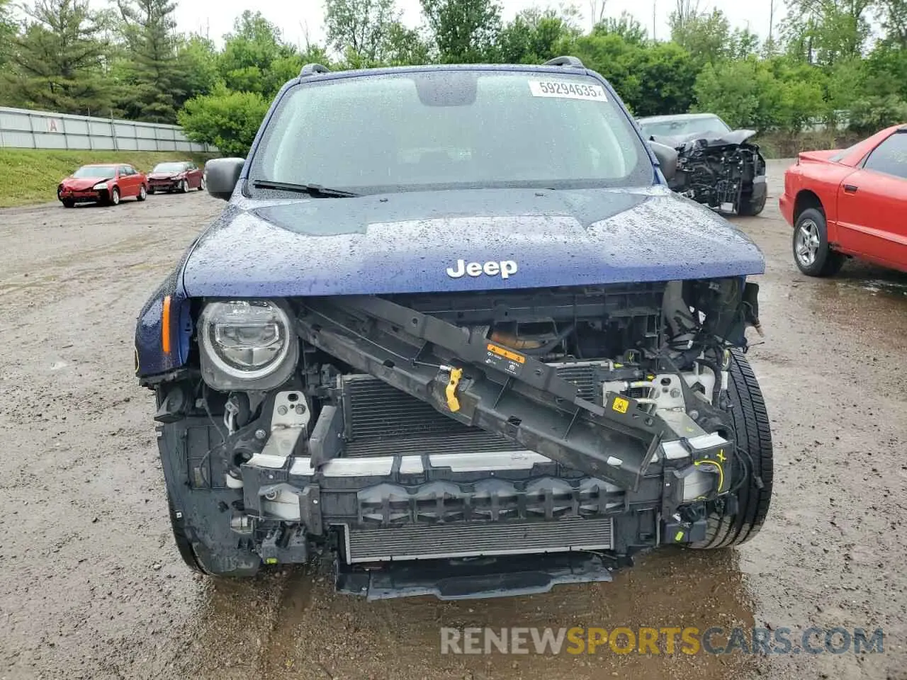 5 fotografías del automóvil dañado ZACNJBD18LPL82744 JEEP RENEGADE 2020