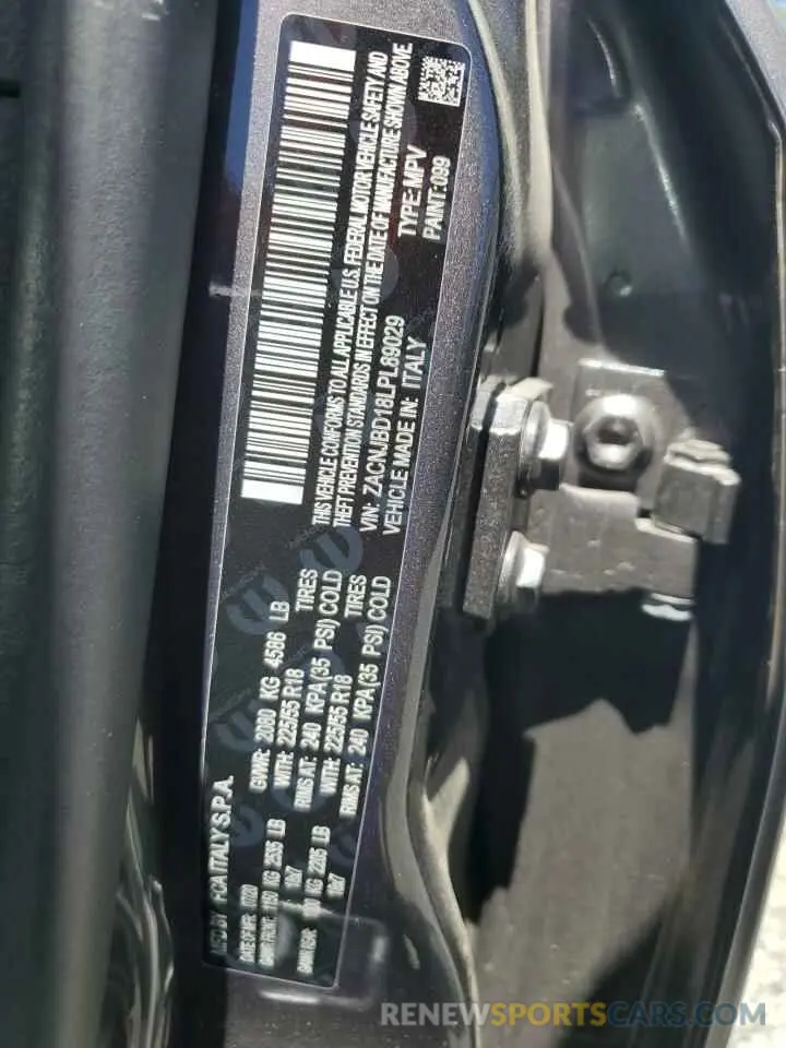 13 fotografías del automóvil dañado ZACNJBD18LPL89029 JEEP RENEGADE 2020