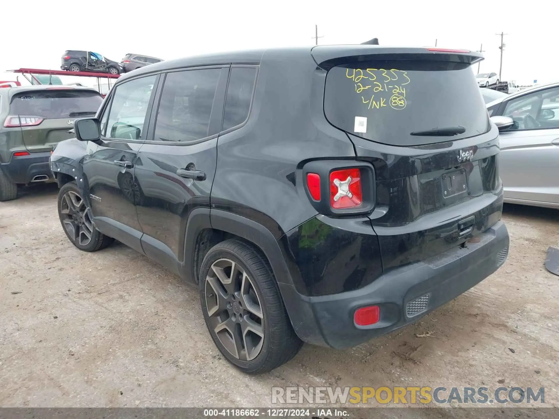 3 fotografías del automóvil dañado ZACNJCAB0MPM12761 JEEP RENEGADE 2021