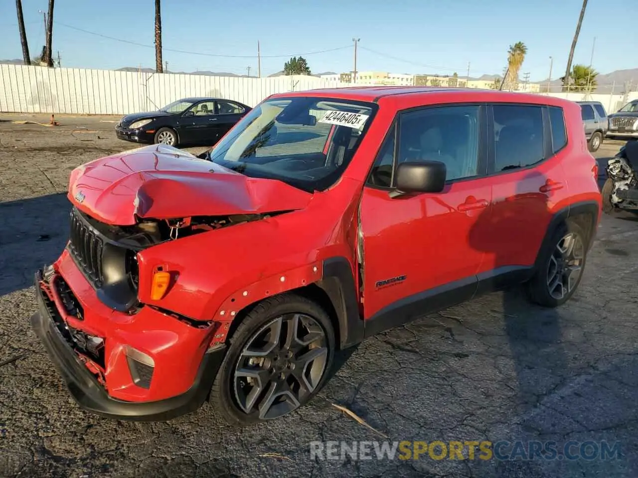 1 fotografías del automóvil dañado ZACNJCAB0MPM48918 JEEP RENEGADE 2021
