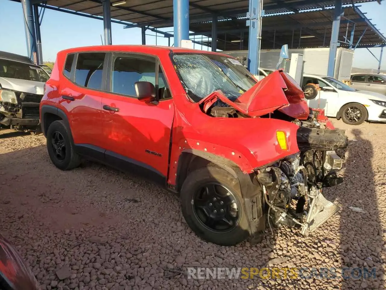 4 fotografías del automóvil dañado ZACNJCAB8MPM21935 JEEP RENEGADE 2021