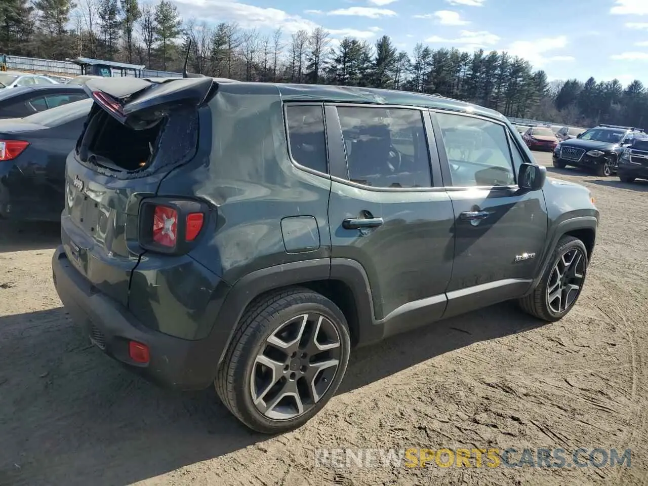3 fotografías del automóvil dañado ZACNJCAB8MPM32790 JEEP RENEGADE 2021