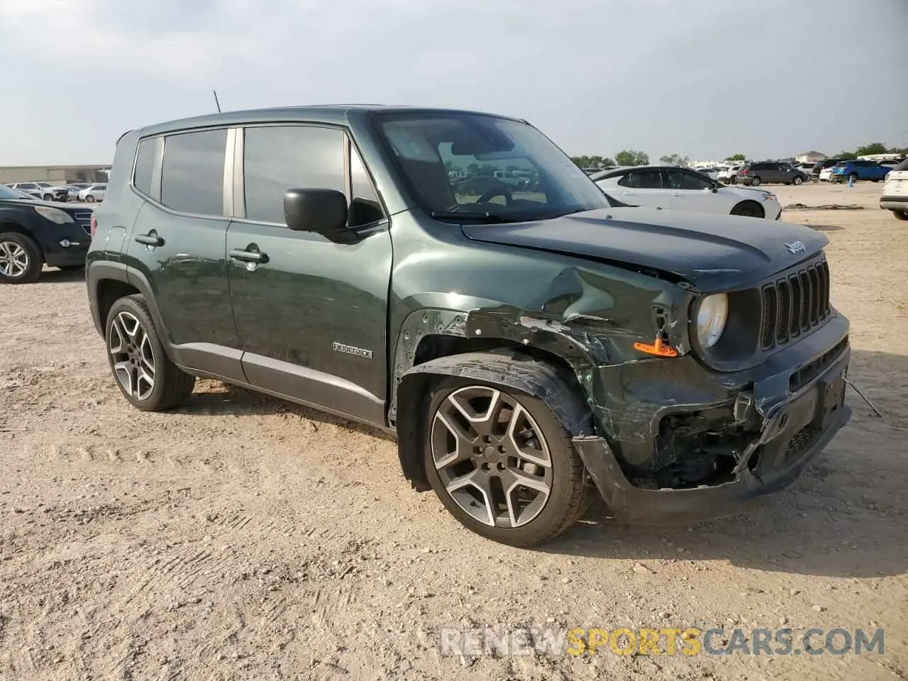 4 fotografías del automóvil dañado ZACNJCAB8MPM52358 JEEP RENEGADE 2021