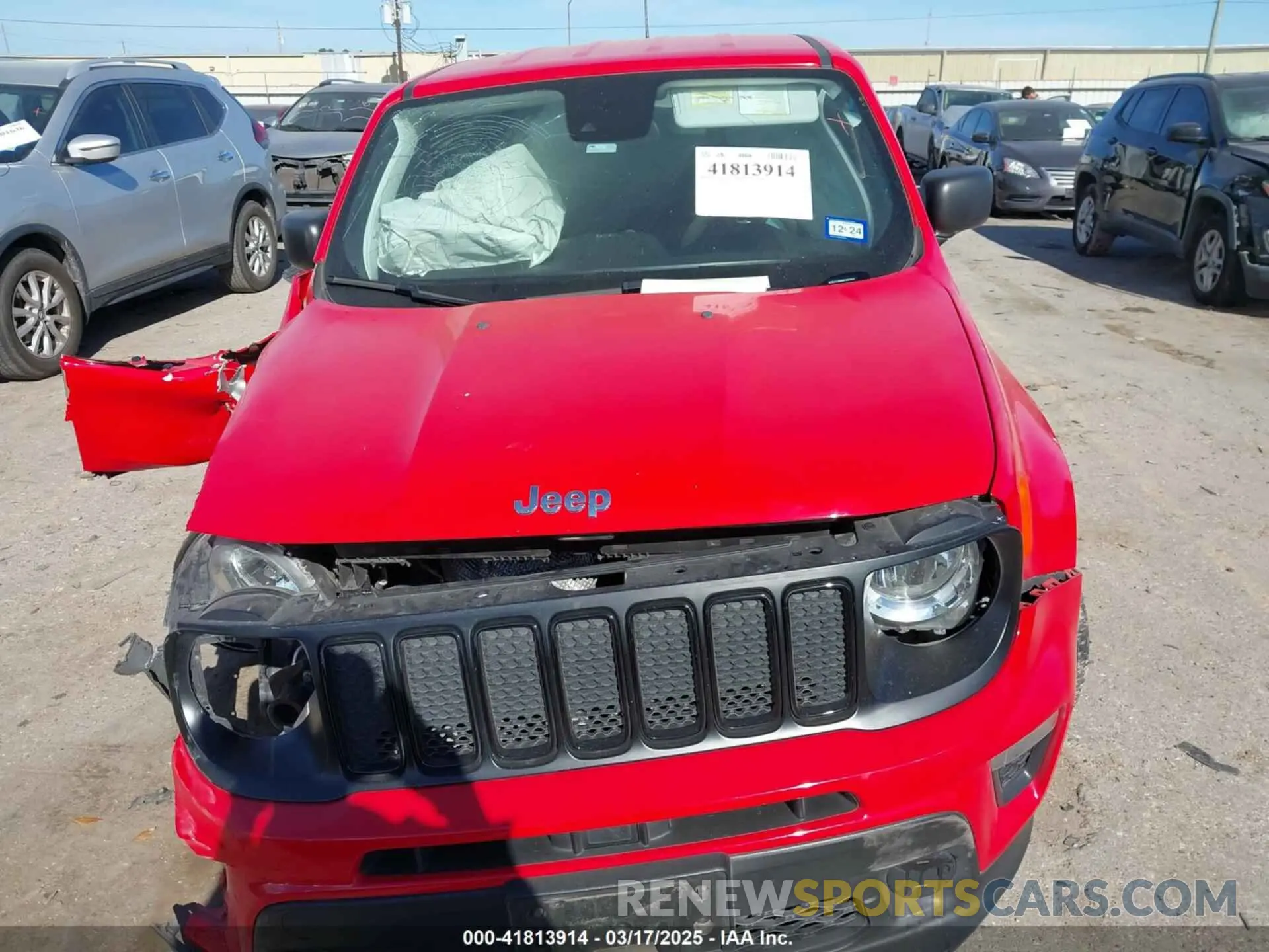 12 fotografías del automóvil dañado ZACNJCAB8MPM72920 JEEP RENEGADE 2021