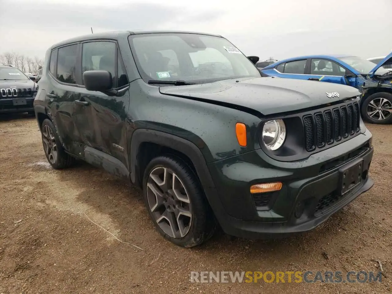 4 fotografías del automóvil dañado ZACNJCABXMPM22391 JEEP RENEGADE 2021