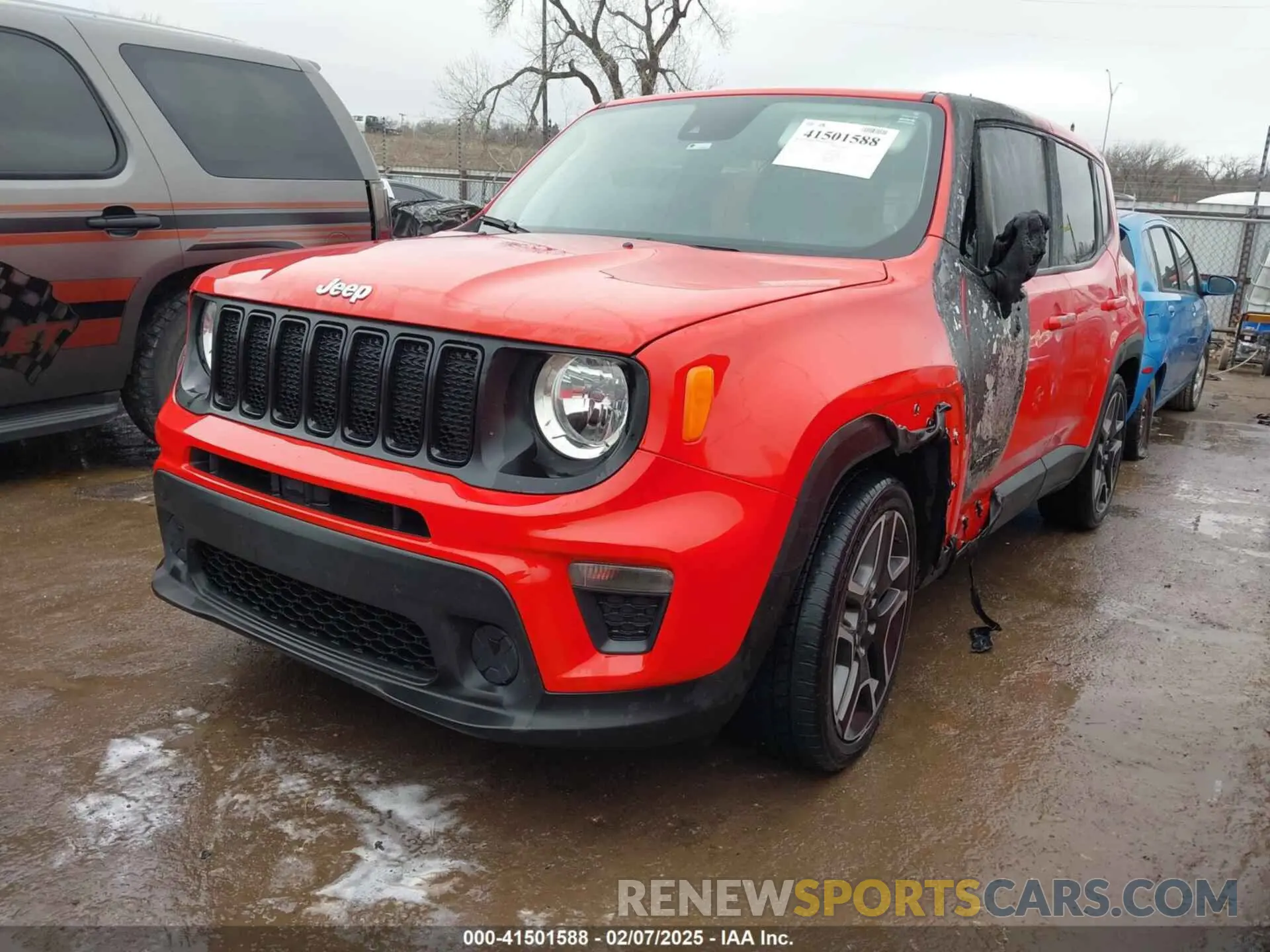 2 fotografías del automóvil dañado ZACNJCABXMPM43273 JEEP RENEGADE 2021