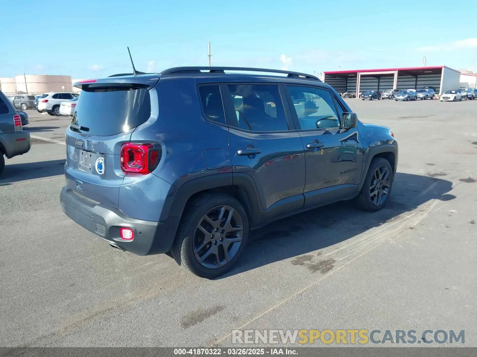 4 fotografías del automóvil dañado ZACNJCB10MPM69371 JEEP RENEGADE 2021