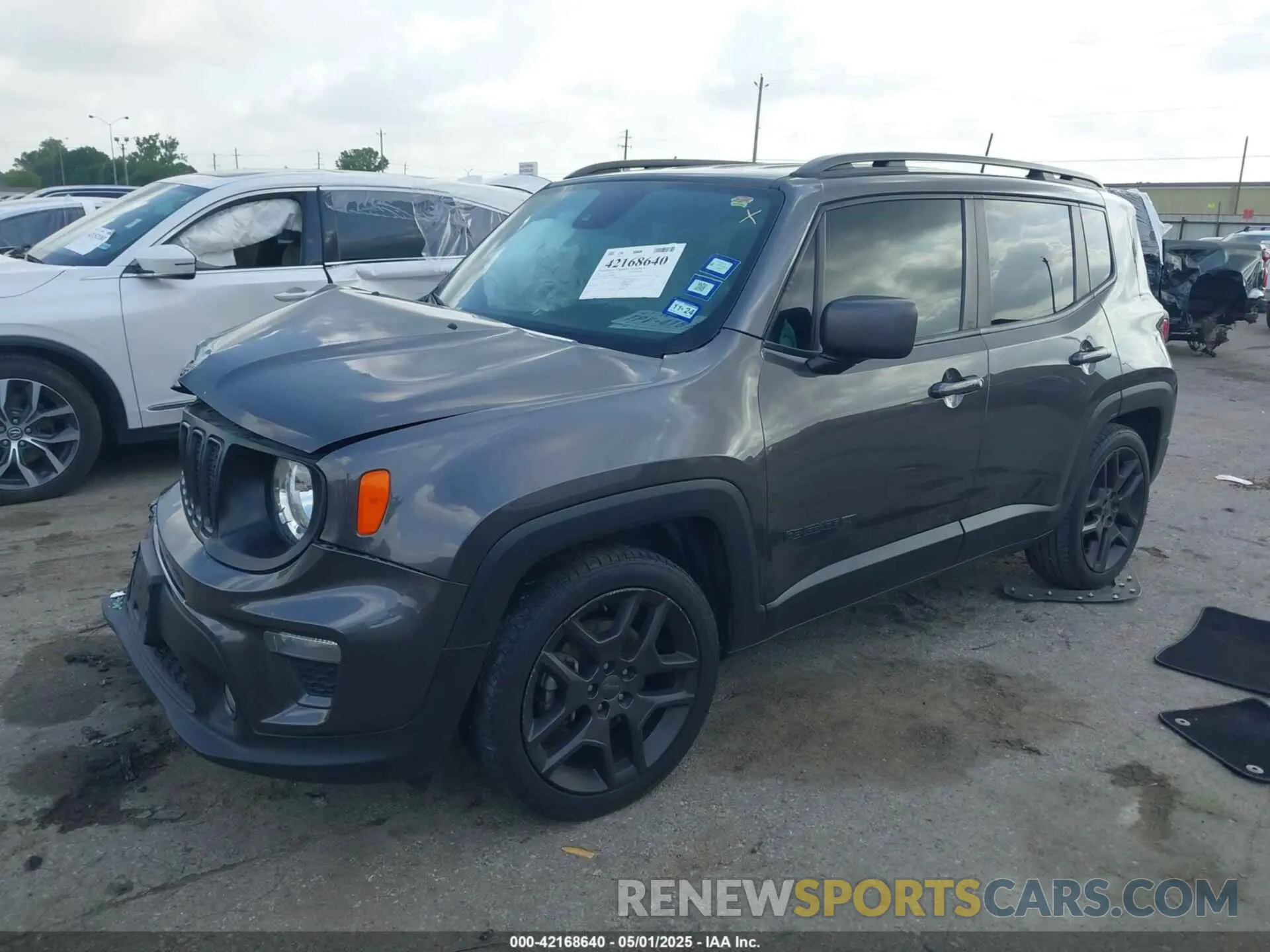 2 fotografías del automóvil dañado ZACNJCBB0MPM51753 JEEP RENEGADE 2021