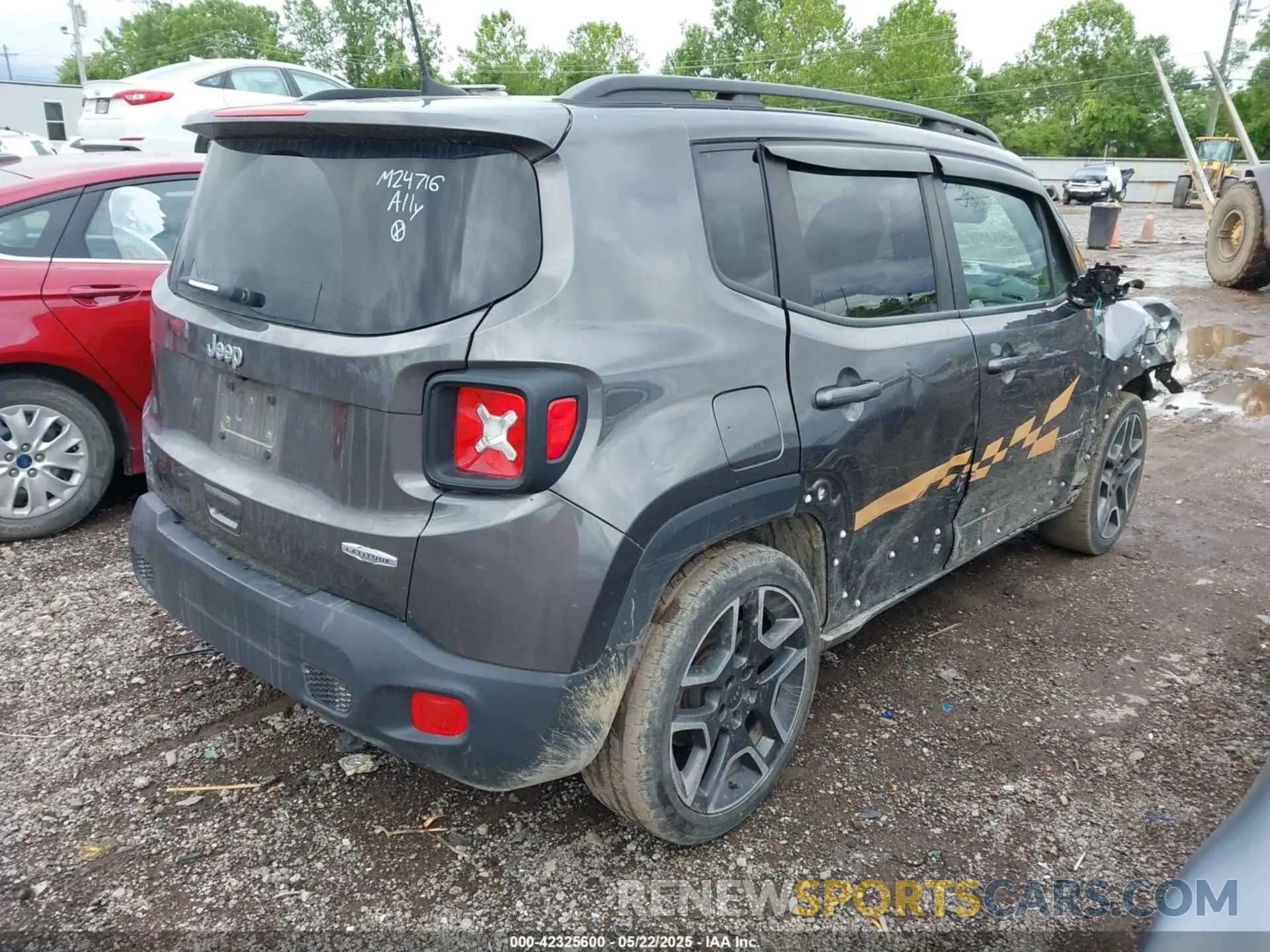 4 fotografías del automóvil dañado ZACNJCBB2MPM24716 JEEP RENEGADE 2021