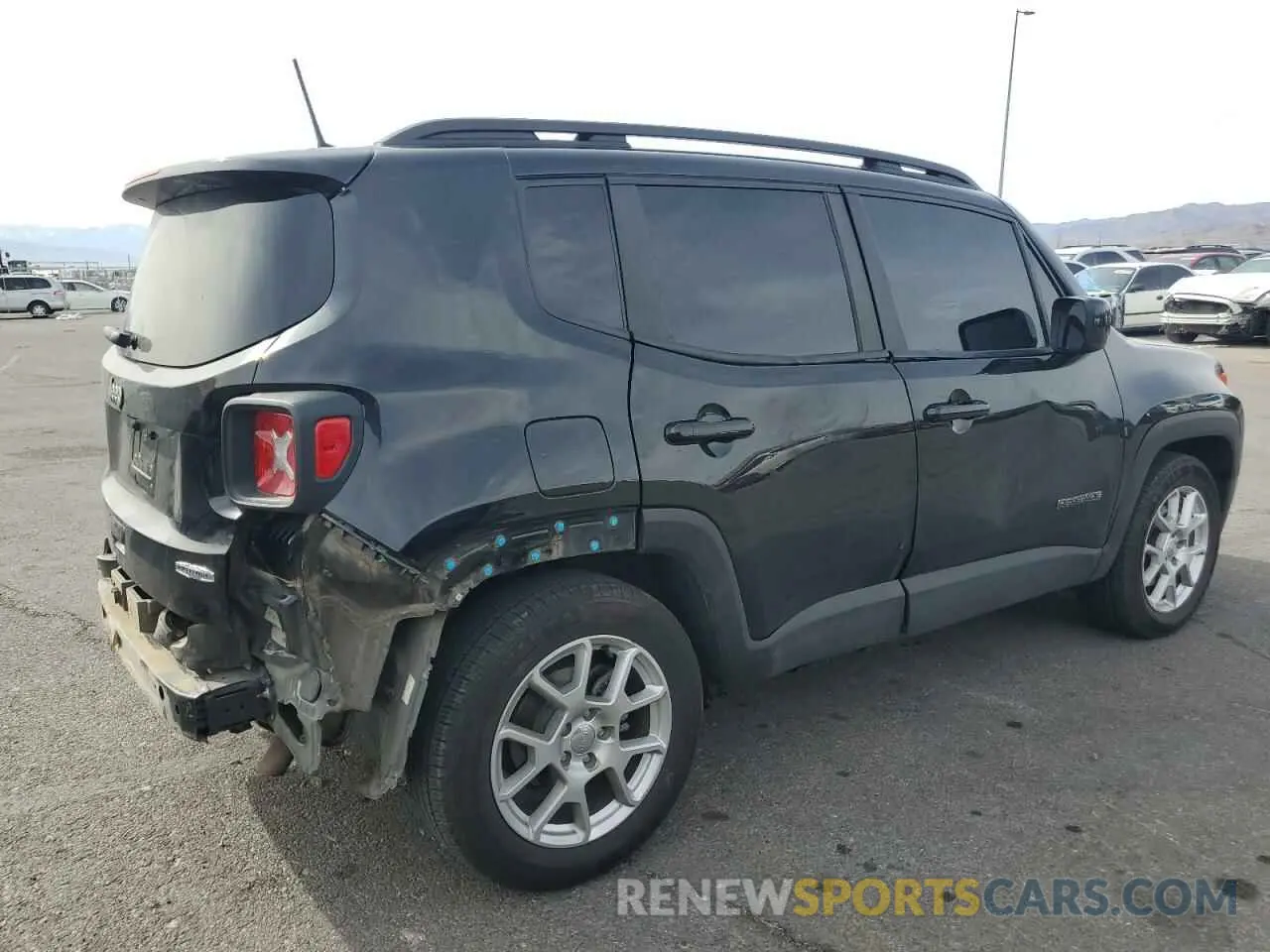 3 fotografías del automóvil dañado ZACNJCBB2MPM95351 JEEP RENEGADE 2021