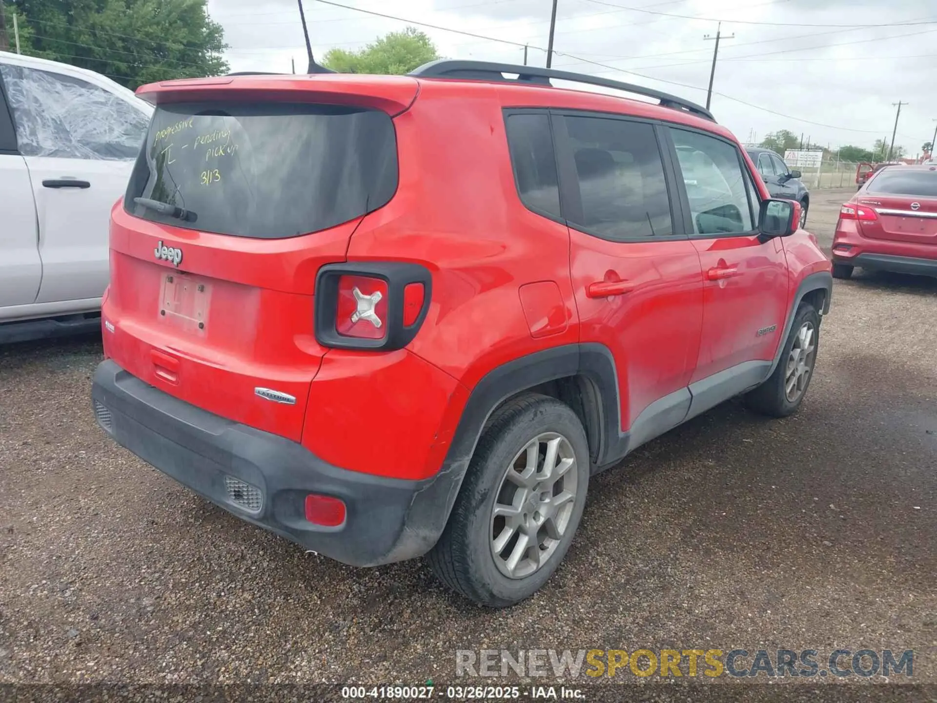 4 fotografías del automóvil dañado ZACNJCBB4MPM30453 JEEP RENEGADE 2021