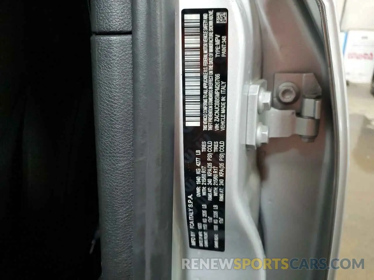 13 fotografías del automóvil dañado ZACNJCBB5MPM26766 JEEP RENEGADE 2021