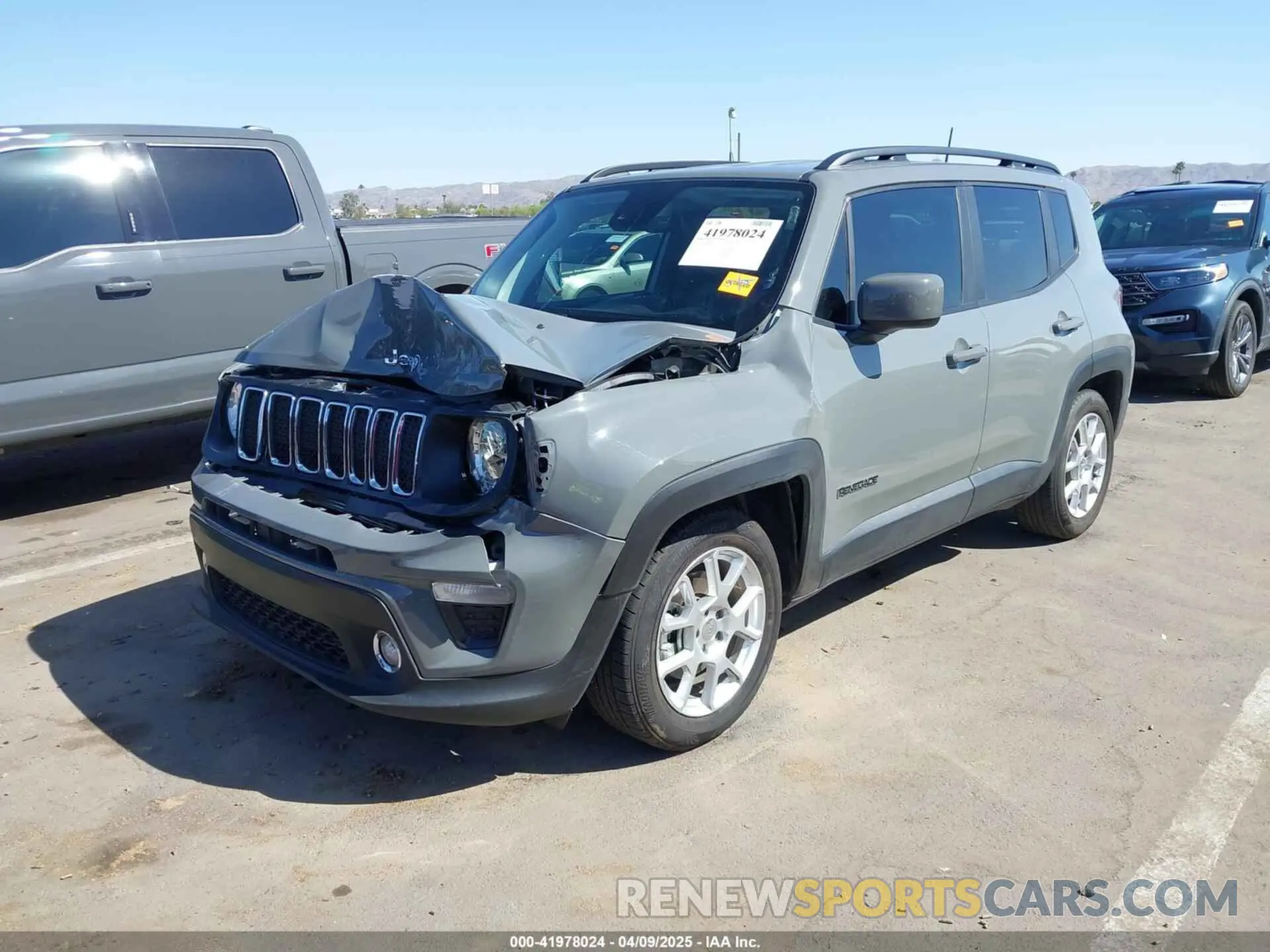2 fotografías del automóvil dañado ZACNJCBB6MPN22907 JEEP RENEGADE 2021