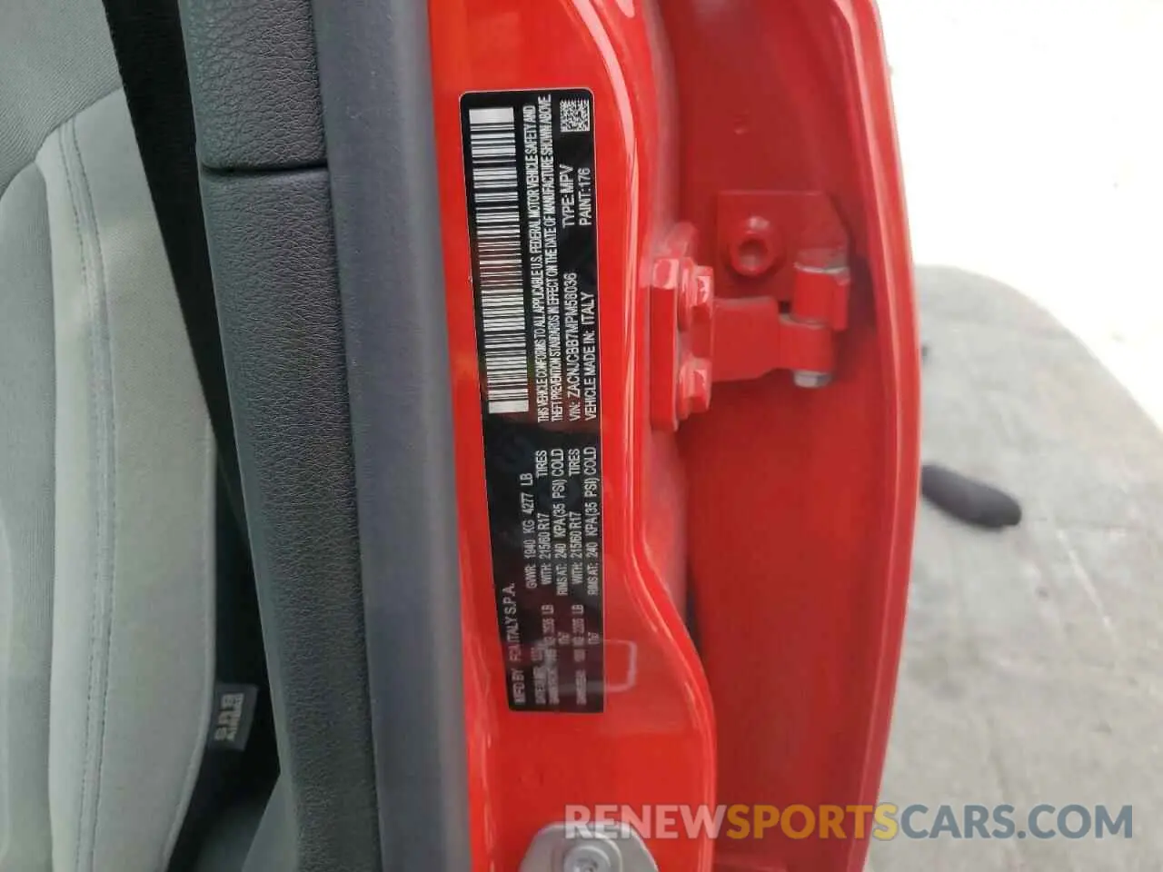 13 fotografías del automóvil dañado ZACNJCBB7MPM58036 JEEP RENEGADE 2021