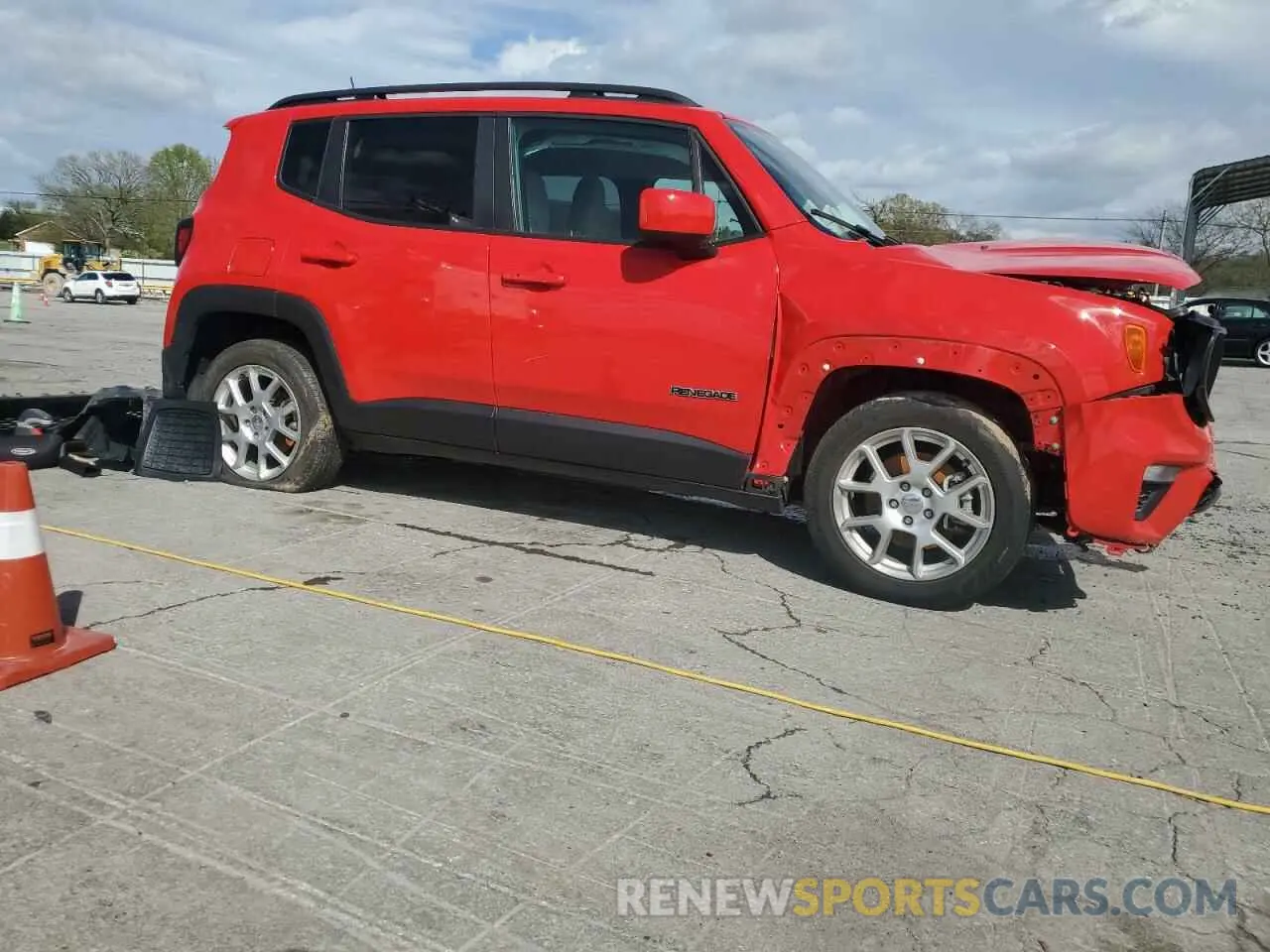 4 fotografías del automóvil dañado ZACNJCBB7MPM58036 JEEP RENEGADE 2021
