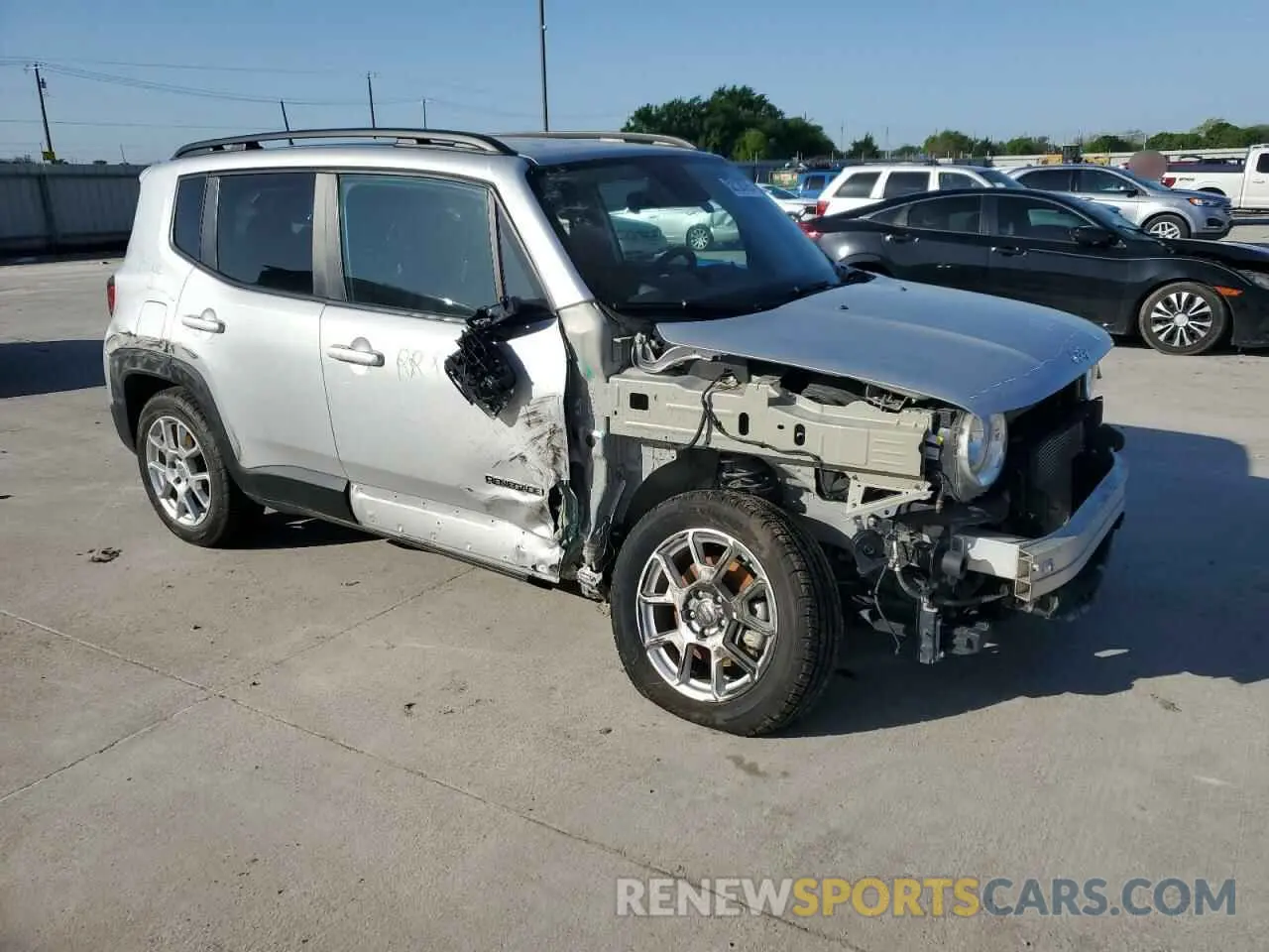 4 fotografías del automóvil dañado ZACNJCBB7MPN28103 JEEP RENEGADE 2021