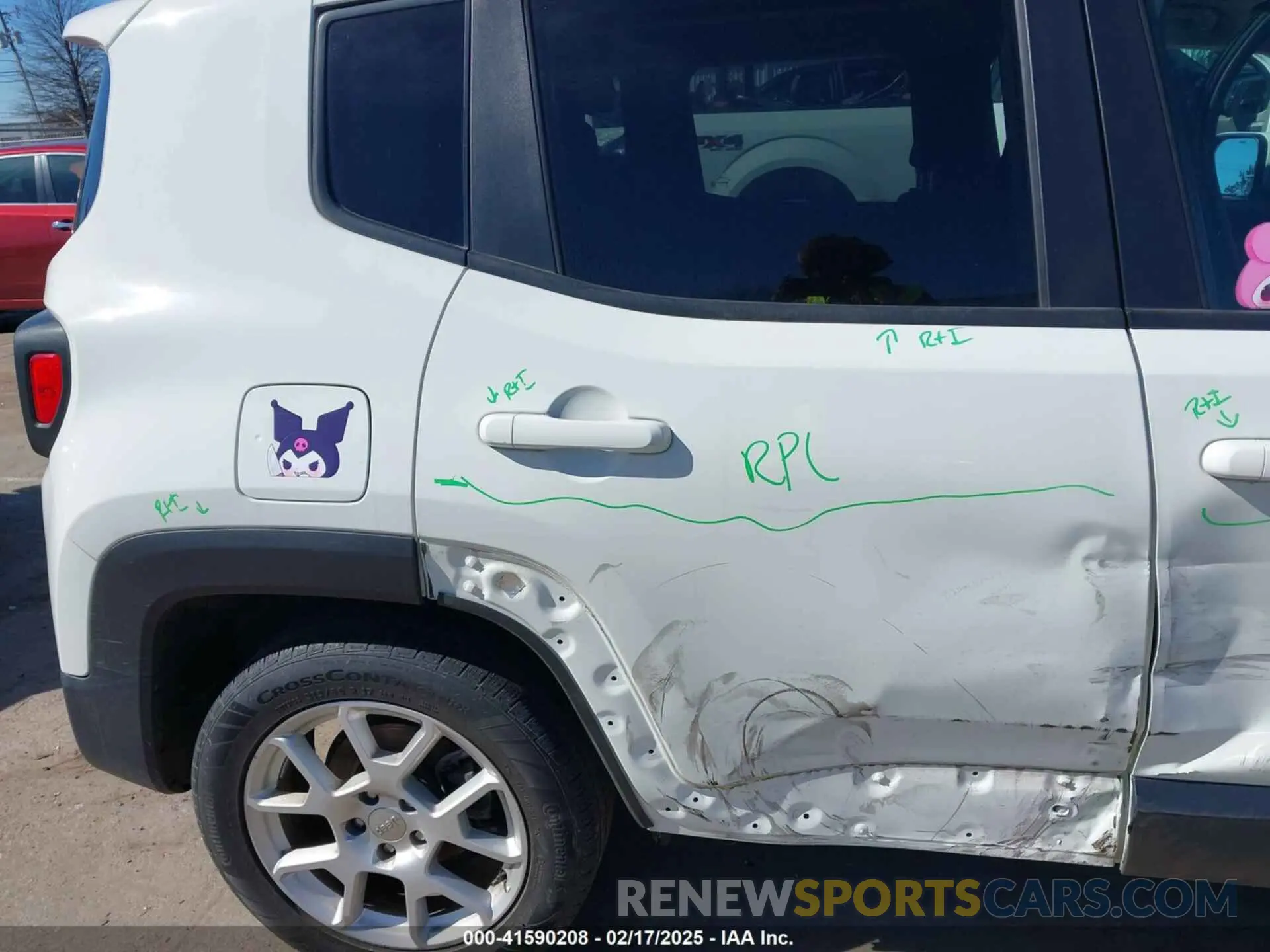 17 fotografías del automóvil dañado ZACNJCBB8MPM22081 JEEP RENEGADE 2021