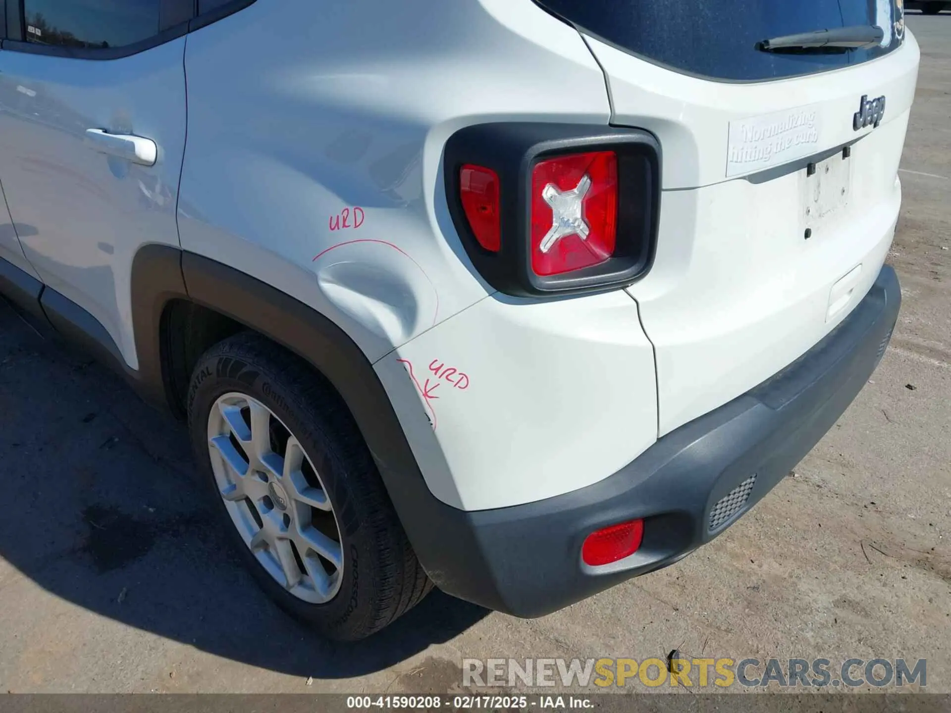 18 fotografías del automóvil dañado ZACNJCBB8MPM22081 JEEP RENEGADE 2021