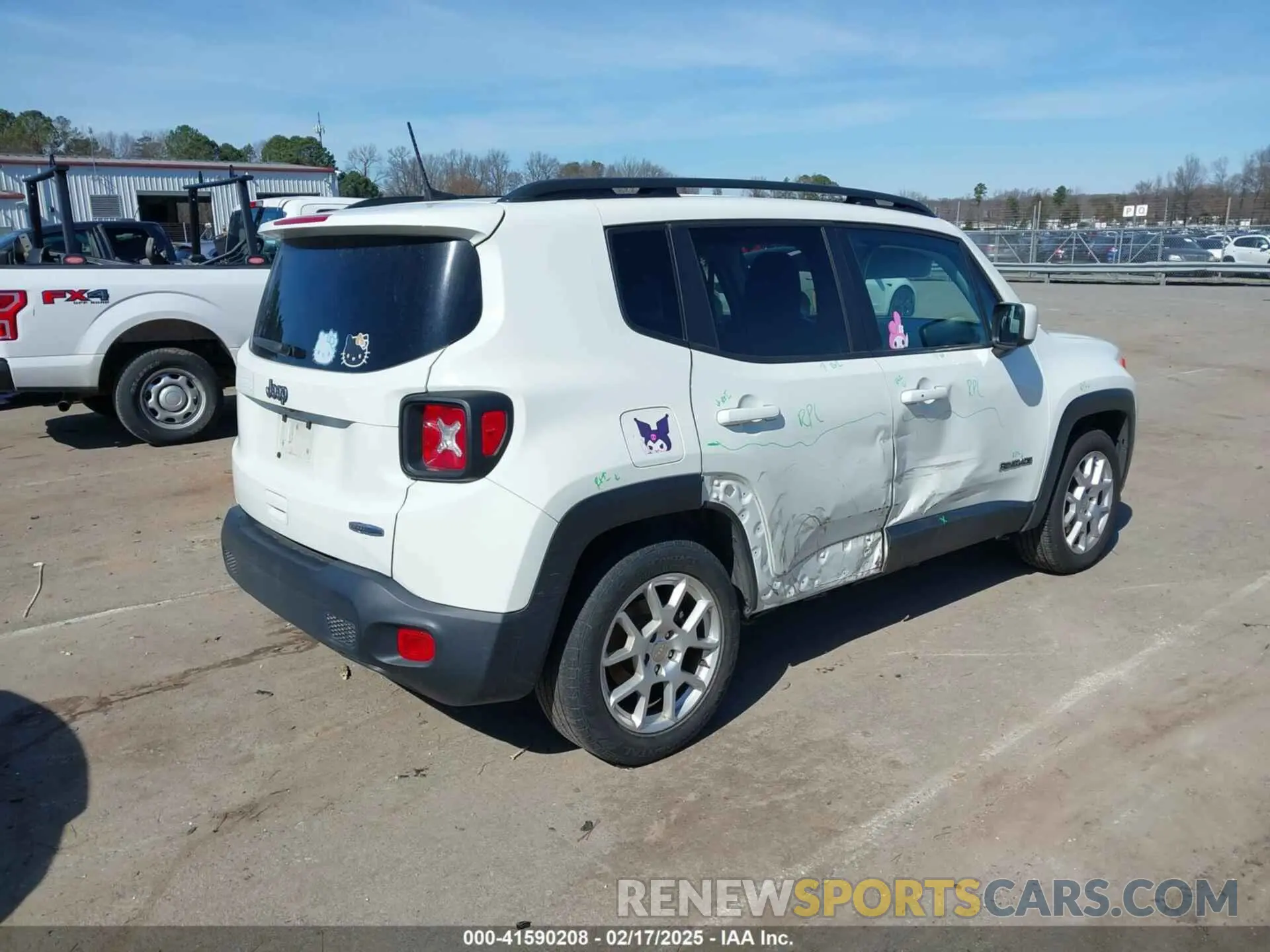 4 fotografías del automóvil dañado ZACNJCBB8MPM22081 JEEP RENEGADE 2021