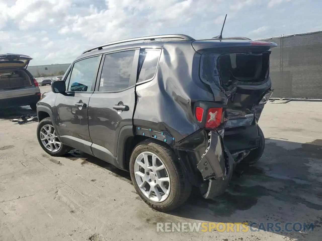 2 fotografías del automóvil dañado ZACNJCBB9MPN08080 JEEP RENEGADE 2021