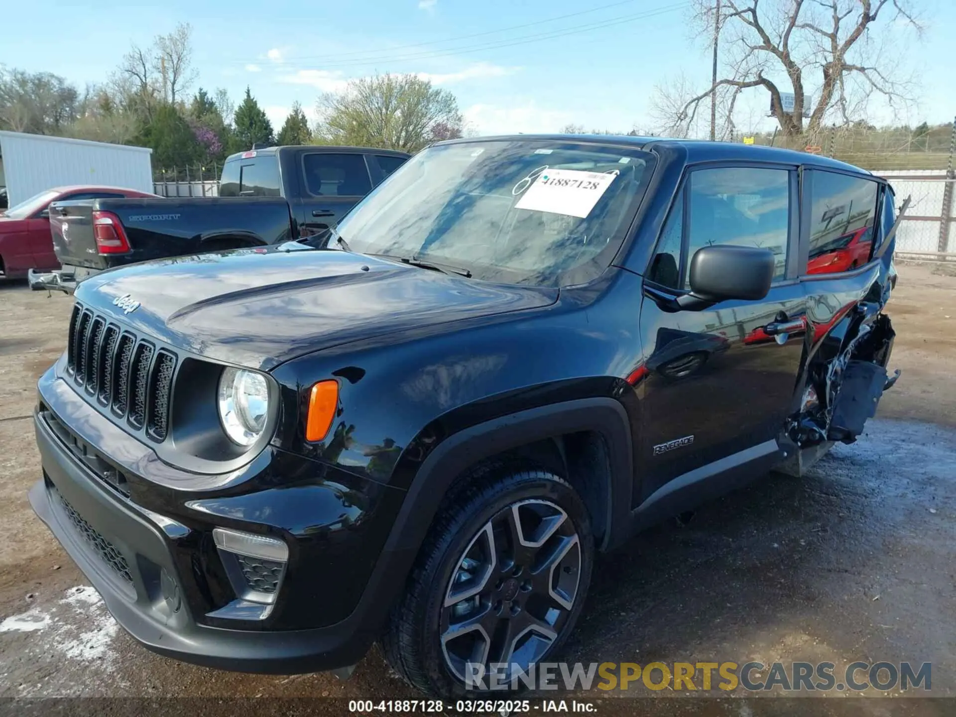 14 fotografías del automóvil dañado ZACNJDAB1MPN28069 JEEP RENEGADE 2021
