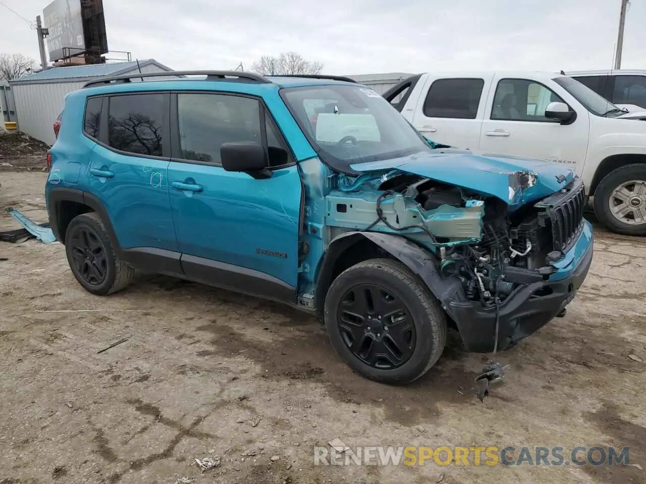 4 fotografías del automóvil dañado ZACNJDAB2MPM64575 JEEP RENEGADE 2021