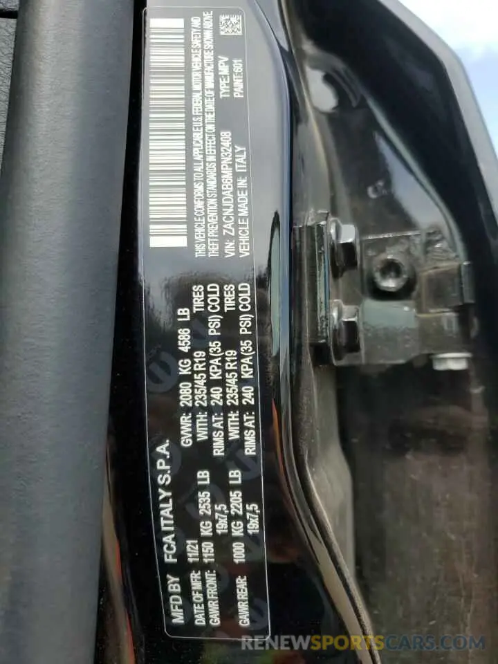 14 fotografías del automóvil dañado ZACNJDAB6MPN32408 JEEP RENEGADE 2021