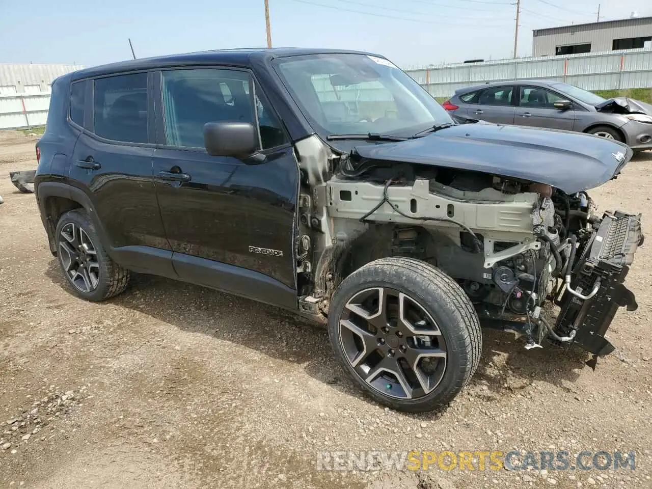 4 fotografías del automóvil dañado ZACNJDAB6MPN32408 JEEP RENEGADE 2021