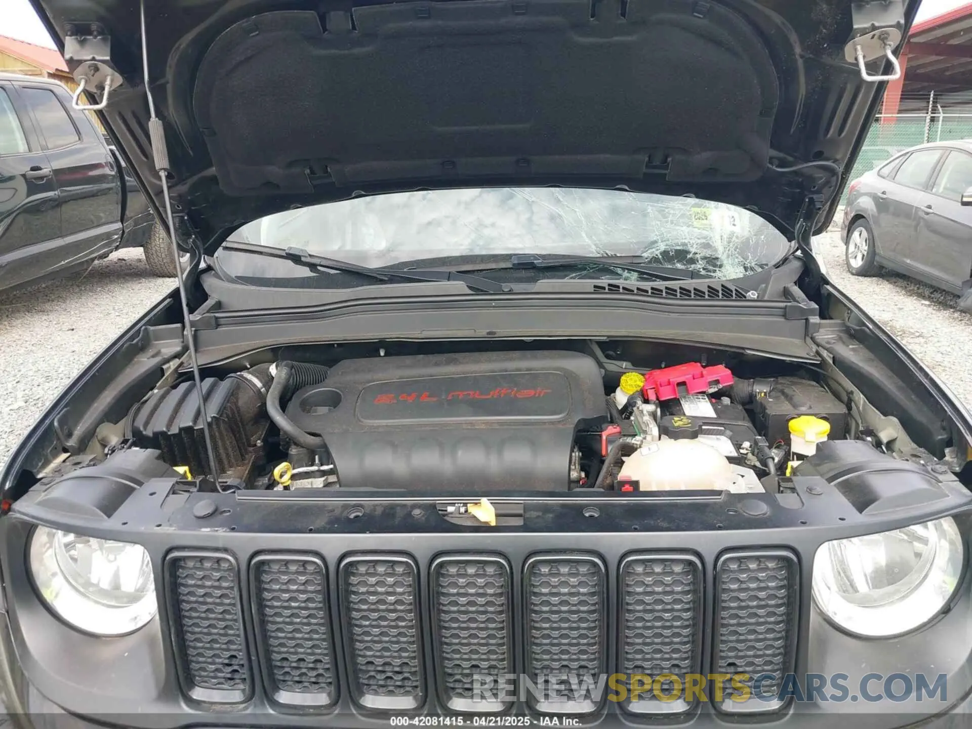 10 fotografías del automóvil dañado ZACNJDAB7MPM31877 JEEP RENEGADE 2021