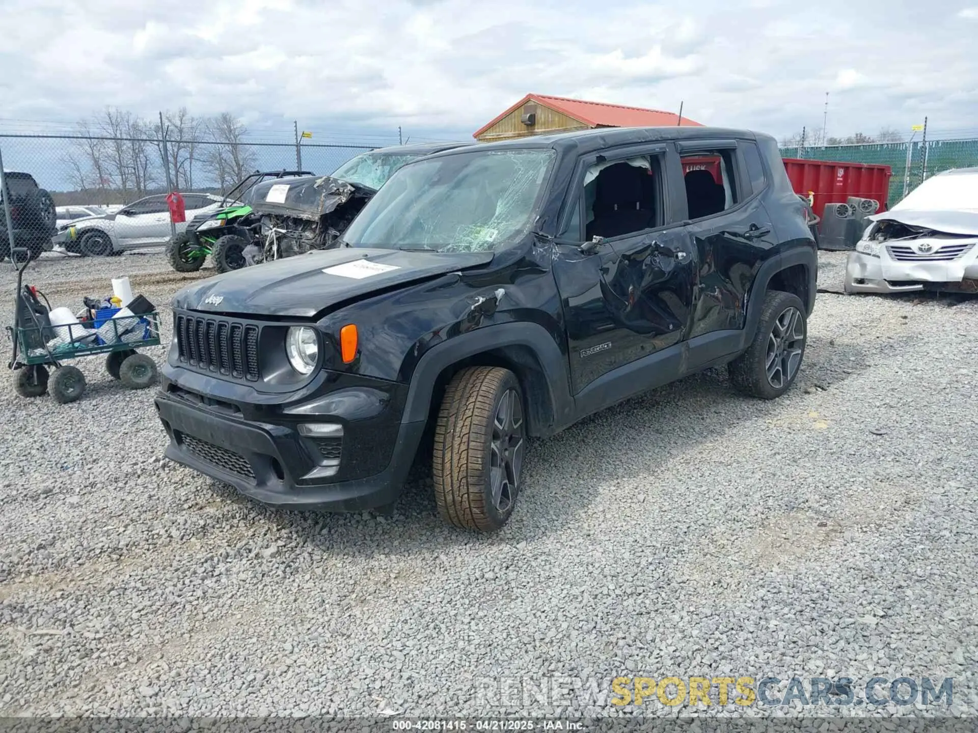 2 fotografías del automóvil dañado ZACNJDAB7MPM31877 JEEP RENEGADE 2021