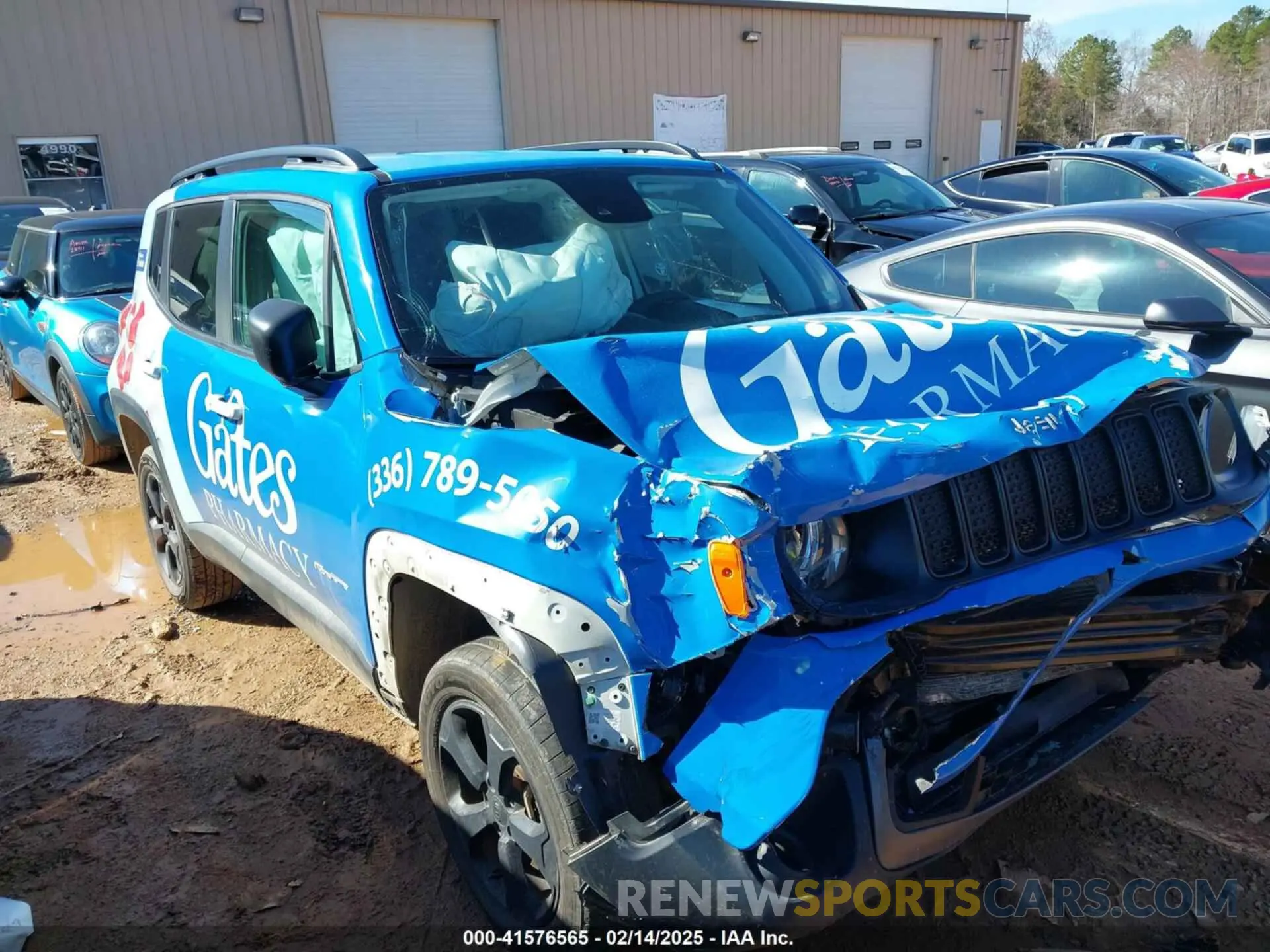 12 fotografías del automóvil dañado ZACNJDAB8MPN11253 JEEP RENEGADE 2021