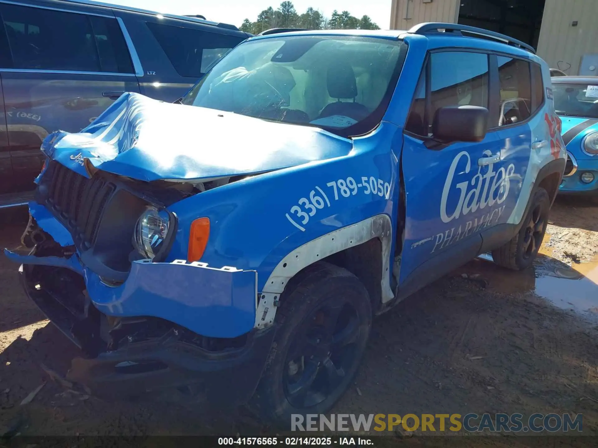 2 fotografías del automóvil dañado ZACNJDAB8MPN11253 JEEP RENEGADE 2021