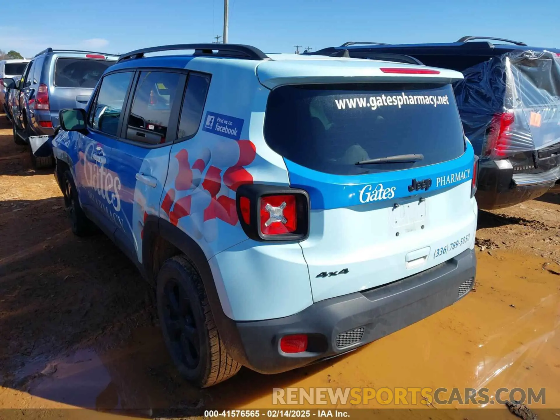 3 fotografías del automóvil dañado ZACNJDAB8MPN11253 JEEP RENEGADE 2021