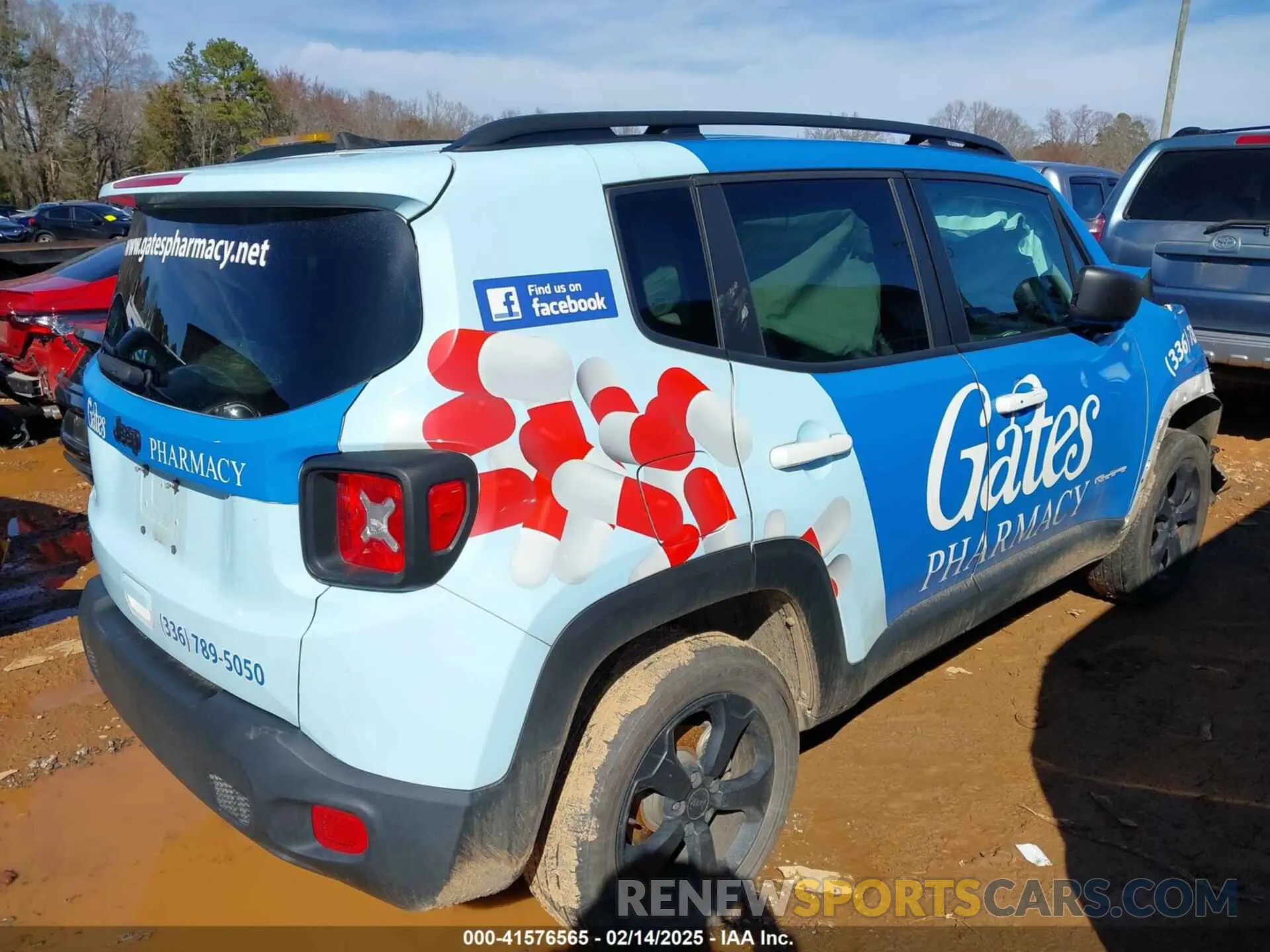 4 fotografías del automóvil dañado ZACNJDAB8MPN11253 JEEP RENEGADE 2021