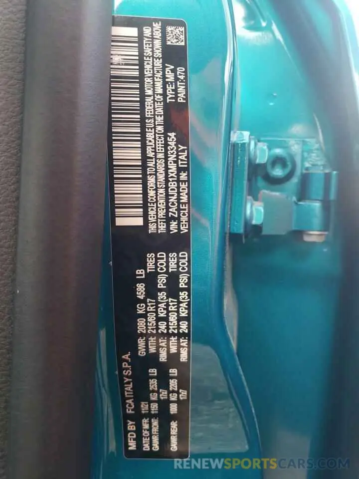 13 fotografías del automóvil dañado ZACNJDB1XMPN33454 JEEP RENEGADE 2021