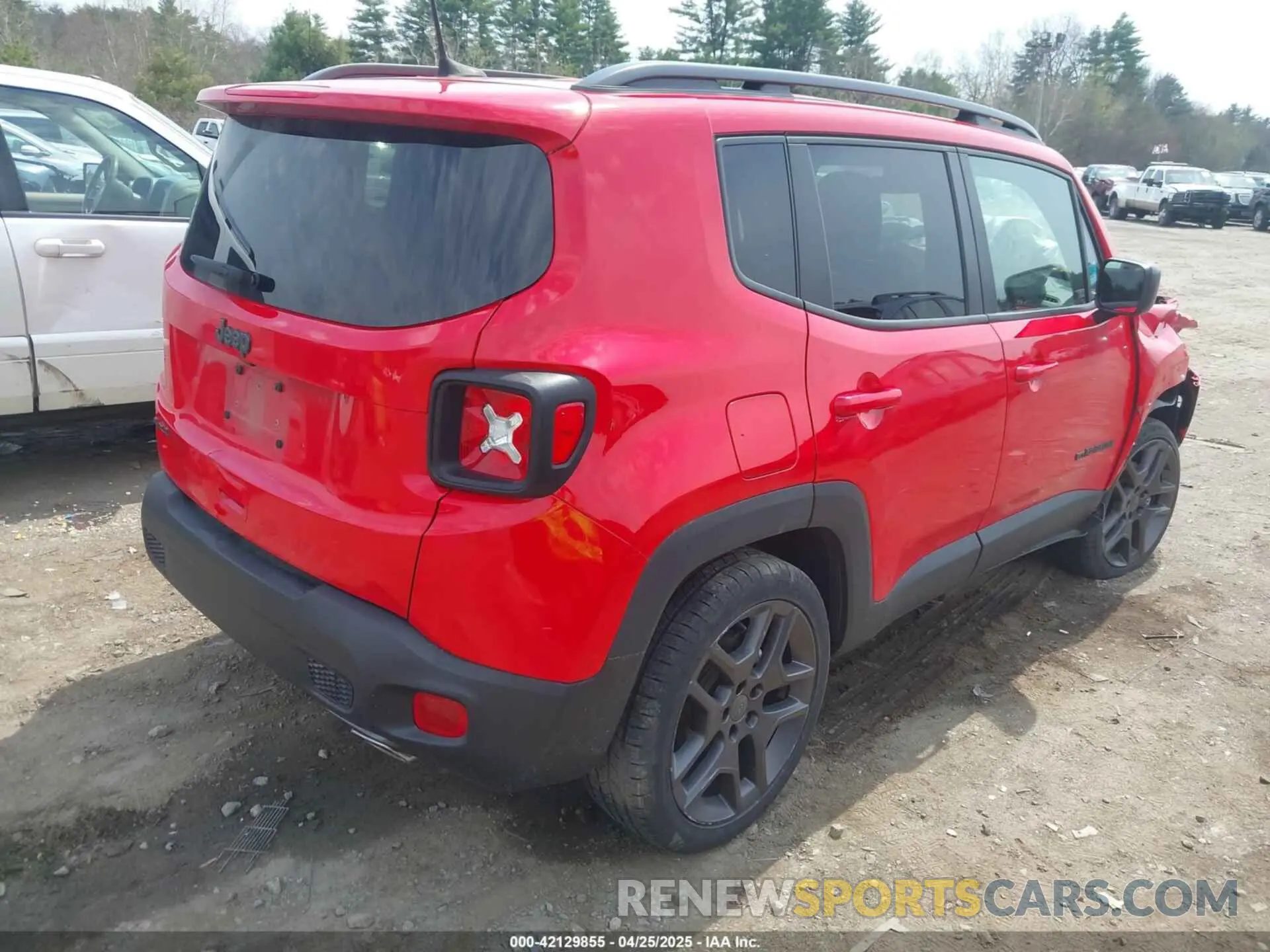 4 fotografías del automóvil dañado ZACNJDBB2MPM77874 JEEP RENEGADE 2021