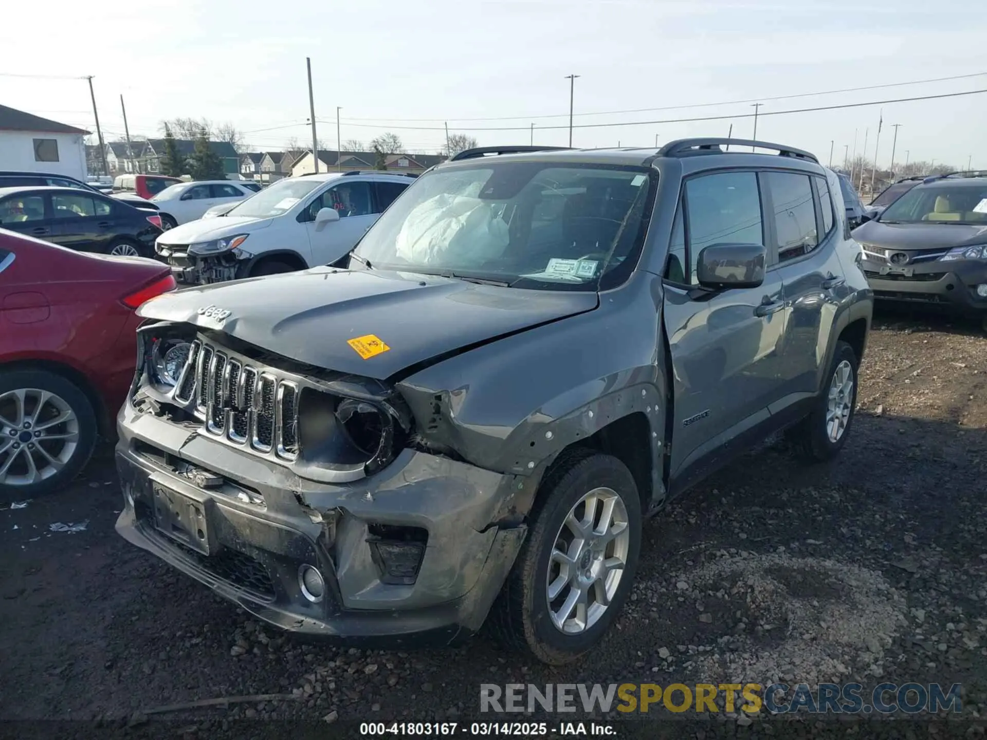 2 fotografías del automóvil dañado ZACNJDBB3MPN22076 JEEP RENEGADE 2021